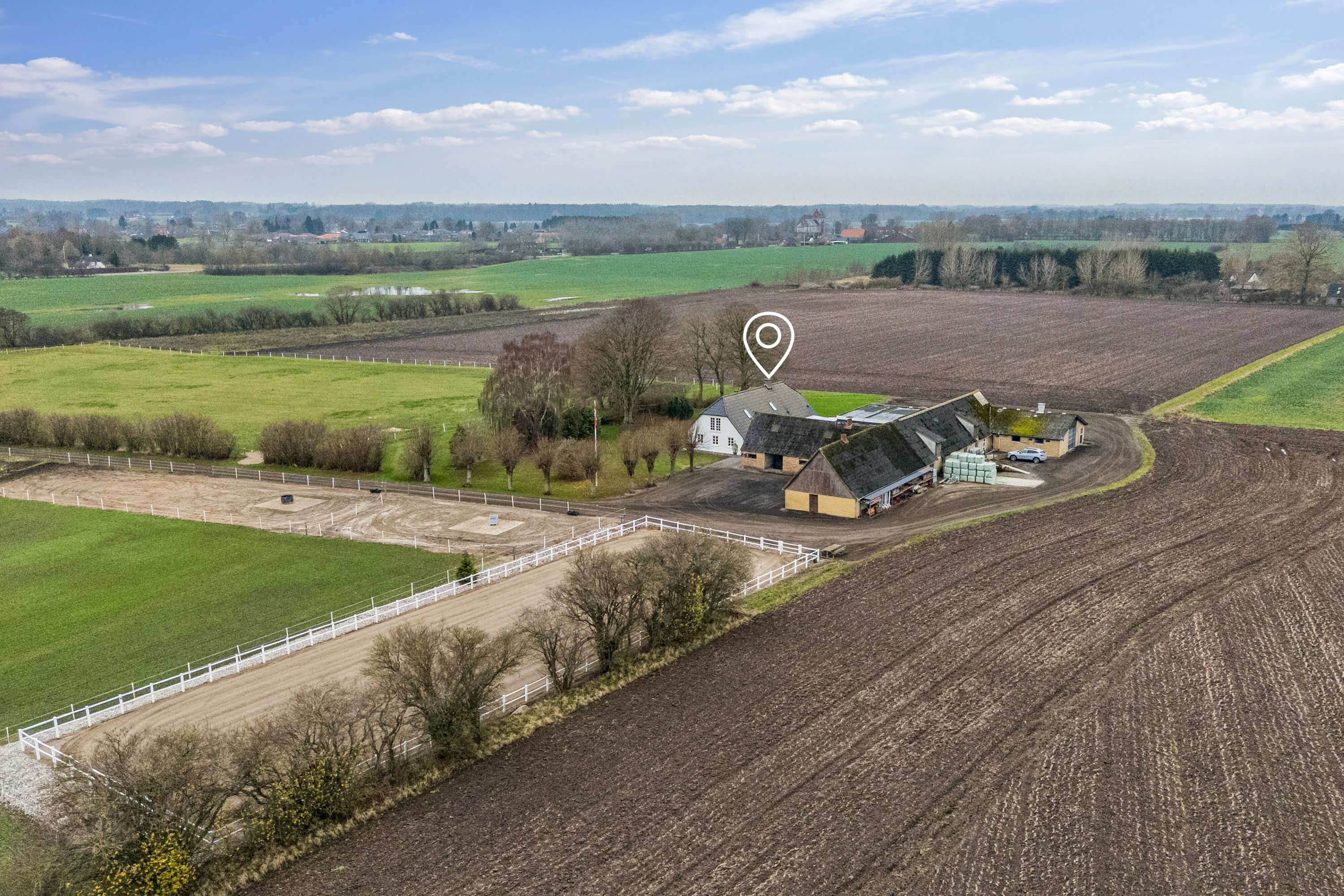 Fremhævet luftfoto billede i fuldskærmstilstand. Billede af Odensevej 84E, Herrested, 5853 Ørbæk