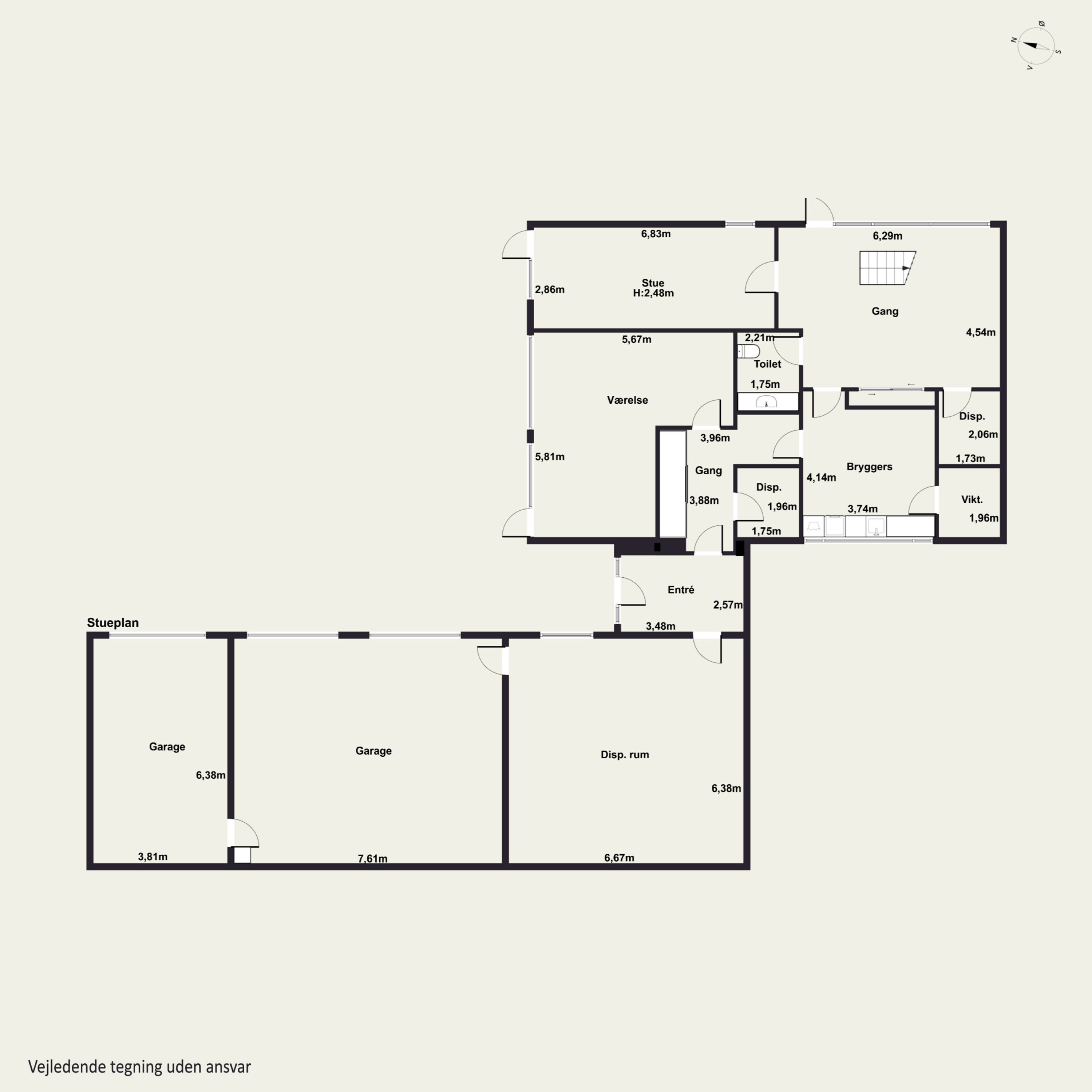 Plantegninger billede af Bakkegårdsvej 3, Kollund, 6340 Kruså