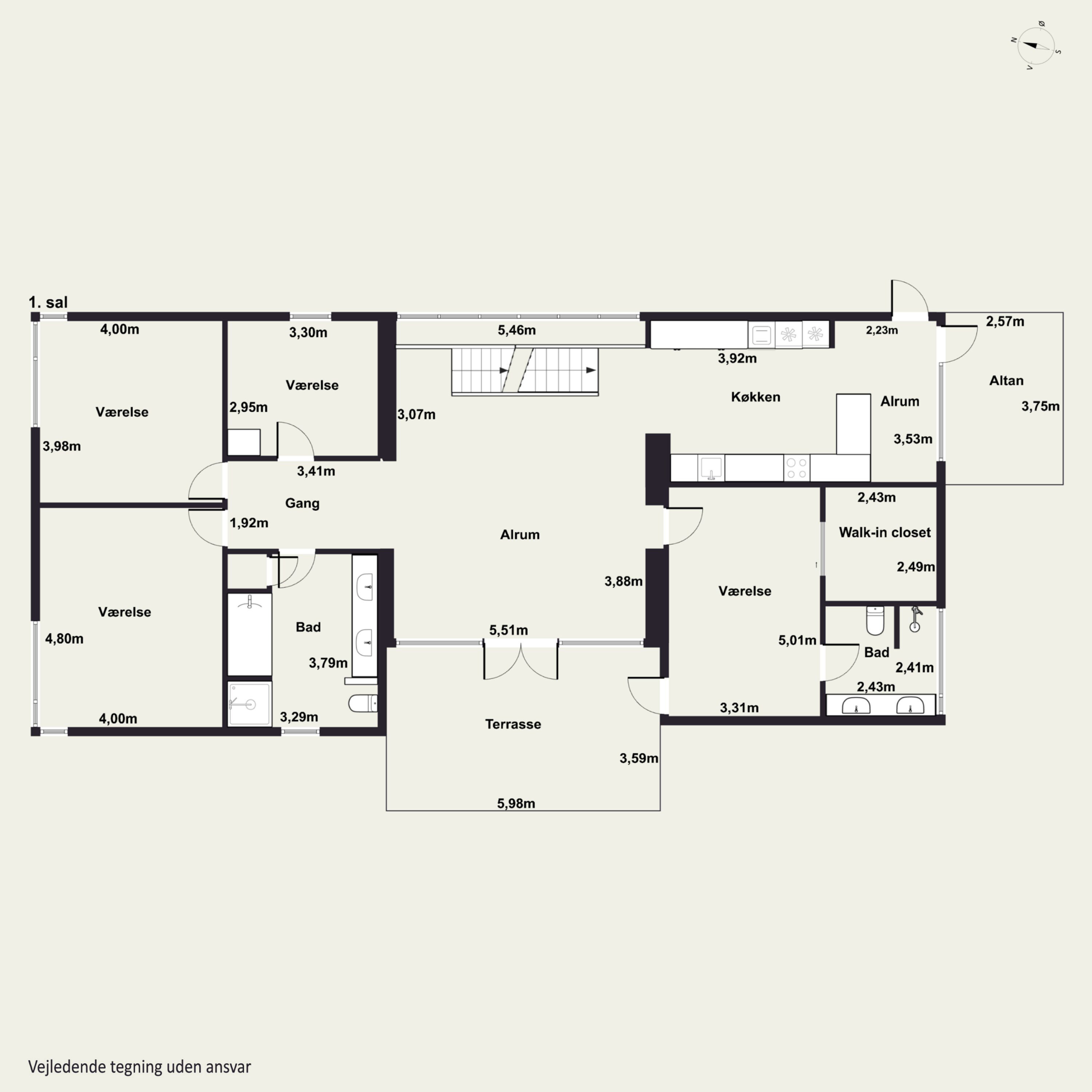 Plantegninger billede af Bakkegårdsvej 3, Kollund, 6340 Kruså