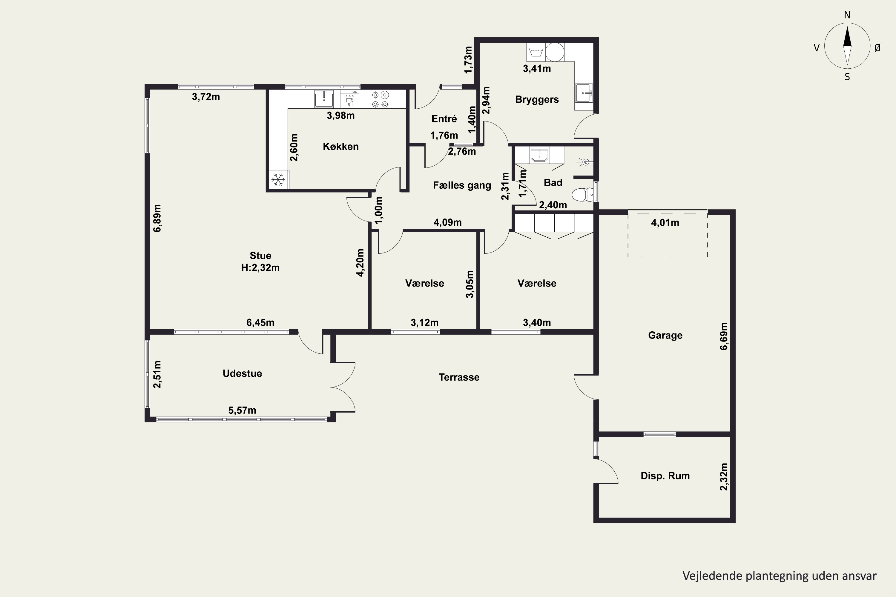 Plantegninger billede af Ansgarvej 32, Øster Jølby, 7950 Erslev