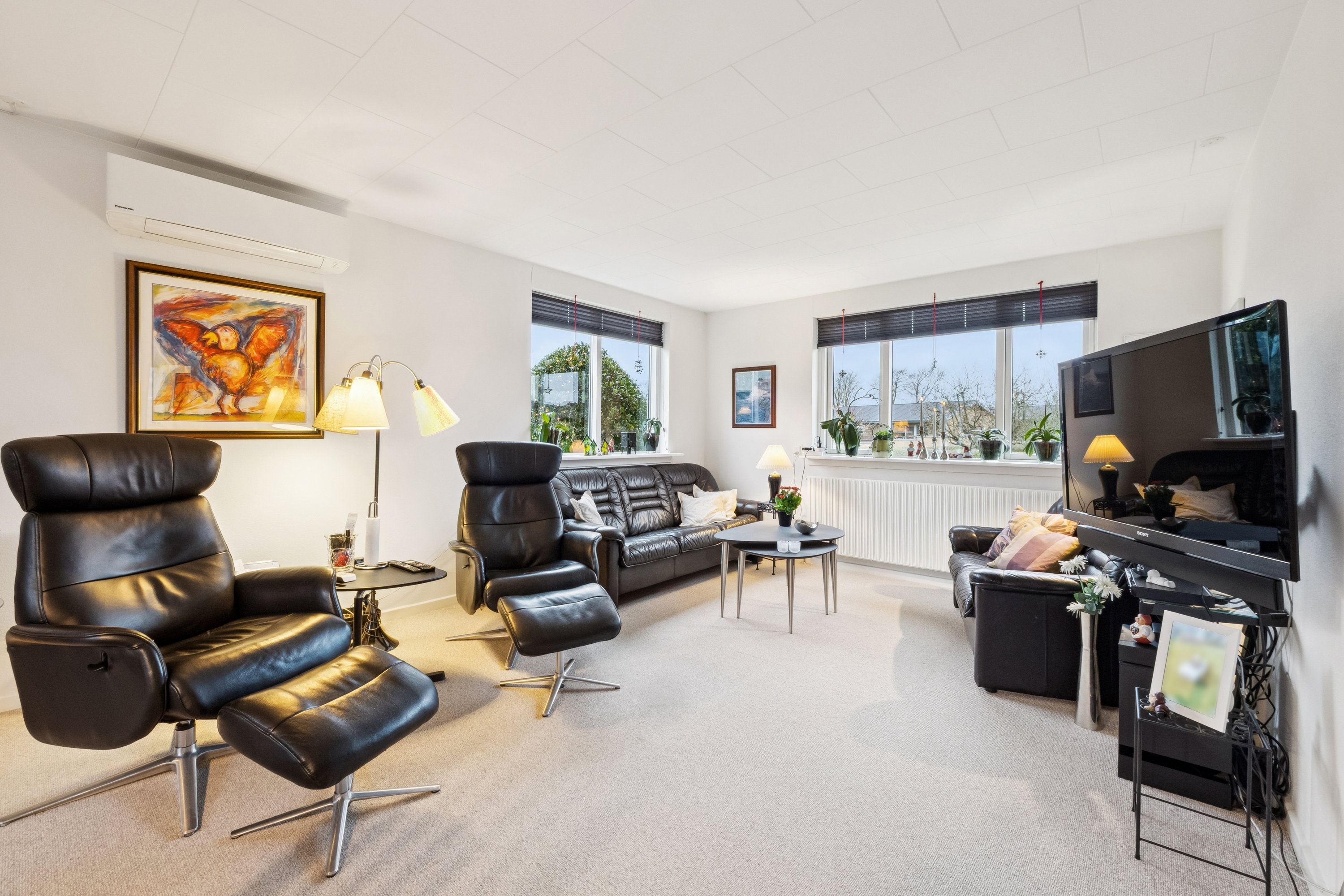 Fremhævet stue billede i fuldskærmstilstand. Billede af Ansgarvej 32, Øster Jølby, 7950 Erslev