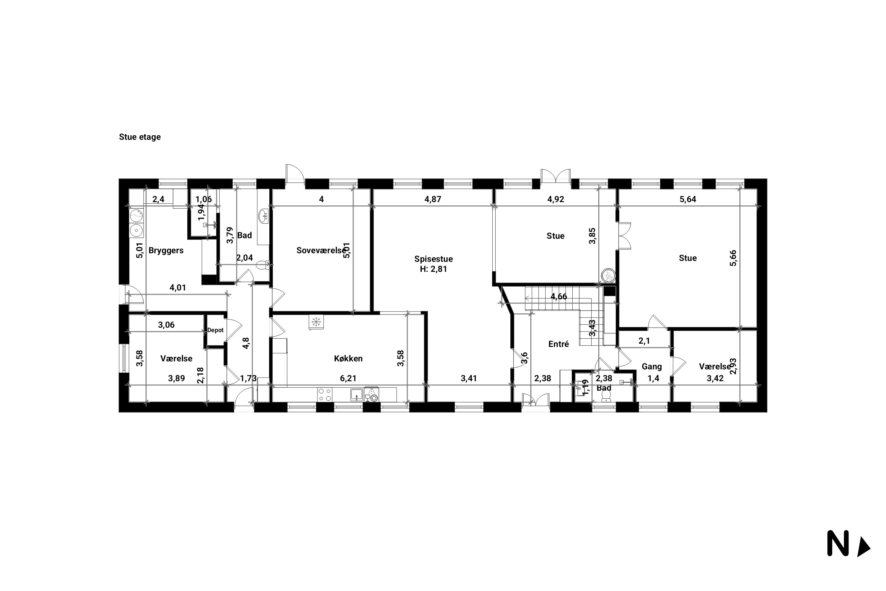 Plantegninger billede af Marrebæk Søndrevej 13, 4873 Væggerløse