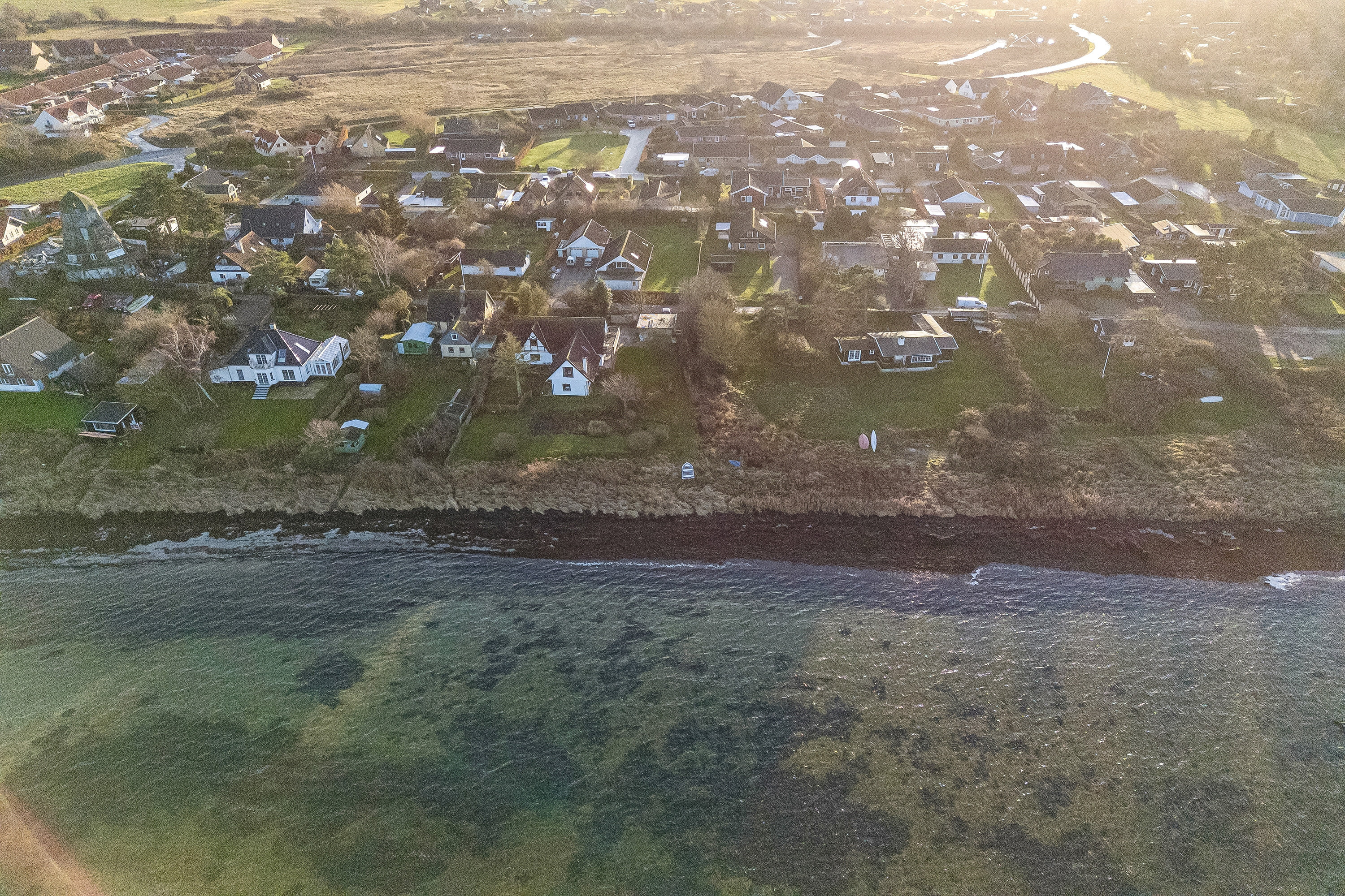 Fremhævet luftfoto billede i fuldskærmstilstand. Billede af Havnsø Møllevej 9, Havnsø, 4591 Føllenslev