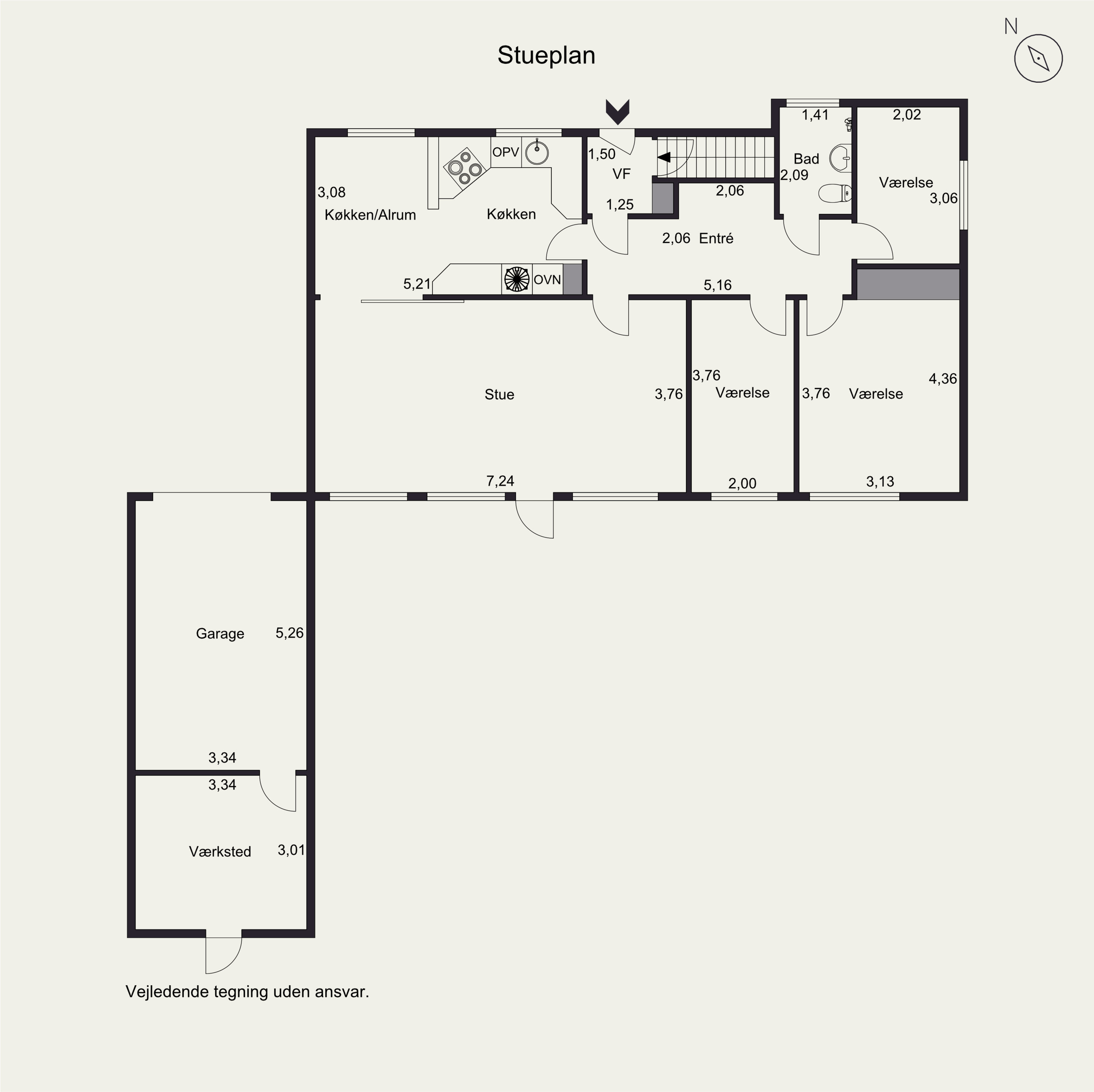 Plantegninger billede af Dybdalsvej 9, 6800 Varde