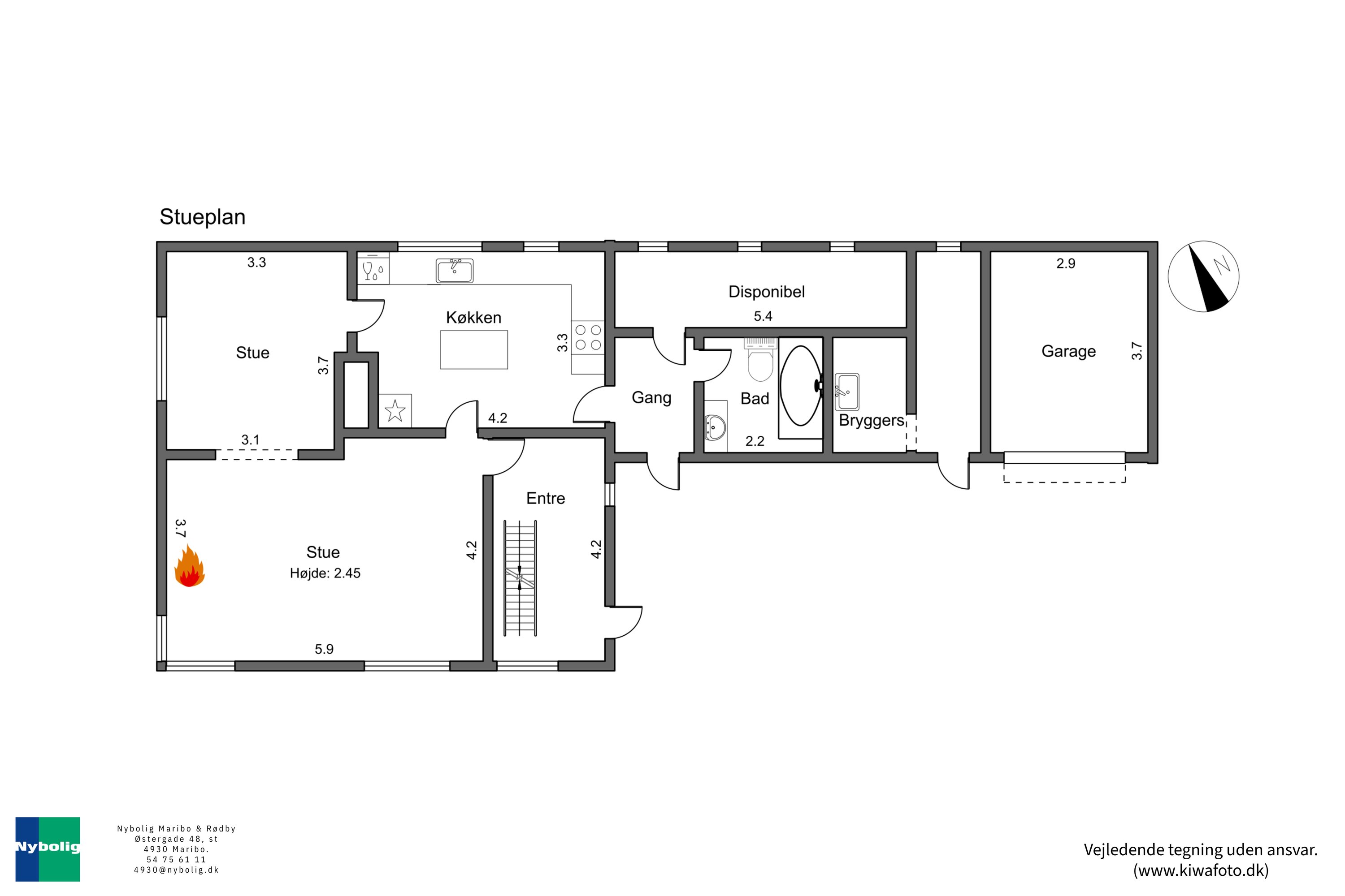 Plantegninger billede af Keldernæsvej 24, 4952 Stokkemarke