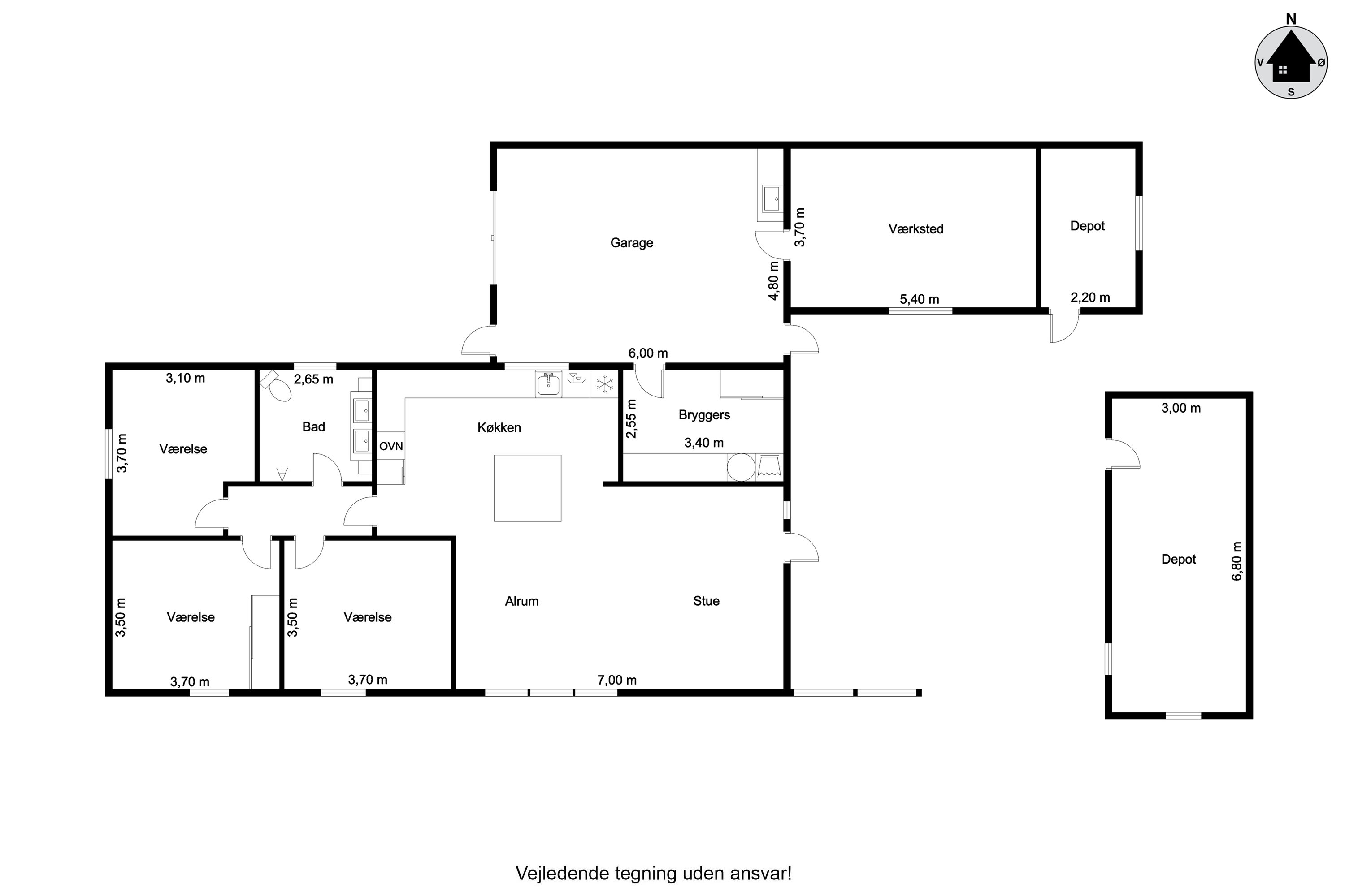 Plantegninger billede af Nørredige 4, Nr Bork, 6893 Hemmet