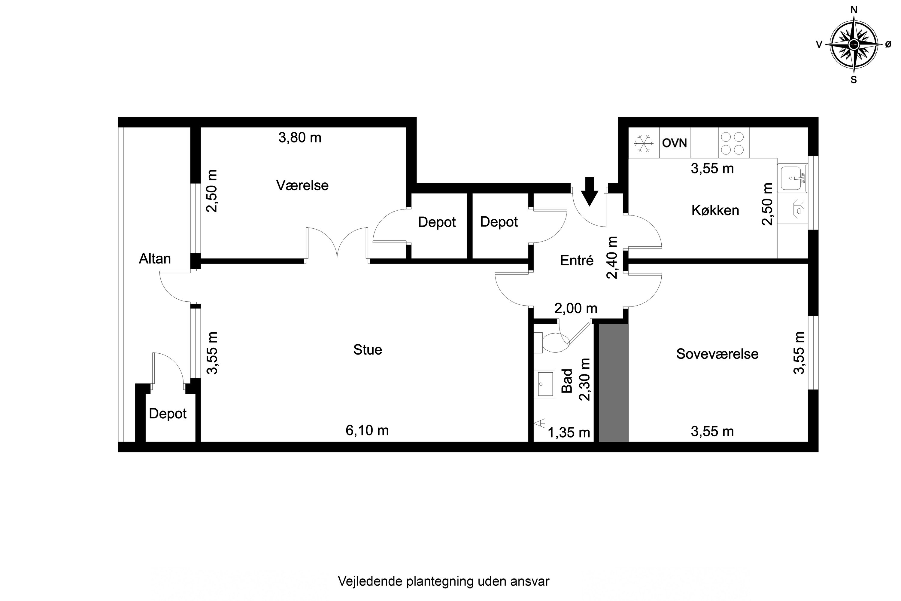 Plantegninger billede af Skoleparken 15, 1. th., 6705 Esbjerg Ø