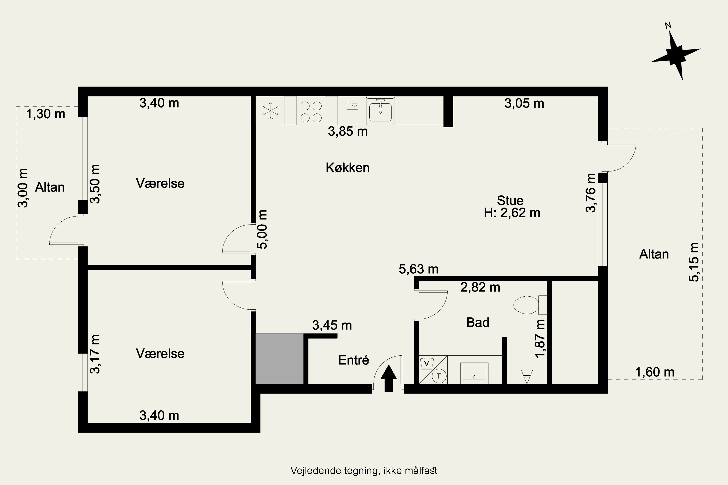 Plantegninger billede af Markmandsgade 21, 1. th., 2300 København S