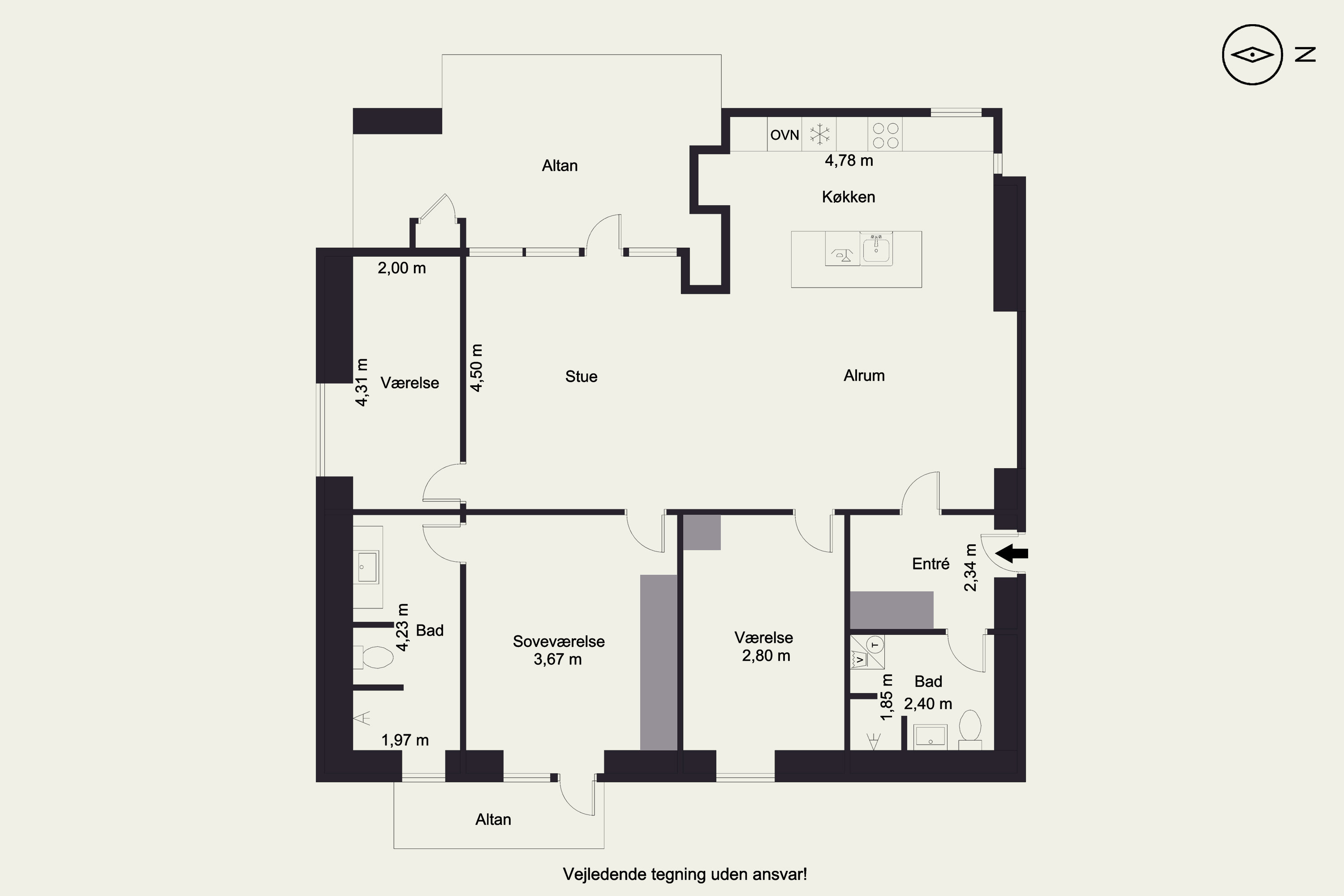 Plantegninger billede af Sabroesvej 3A, 1., 7400 Herning