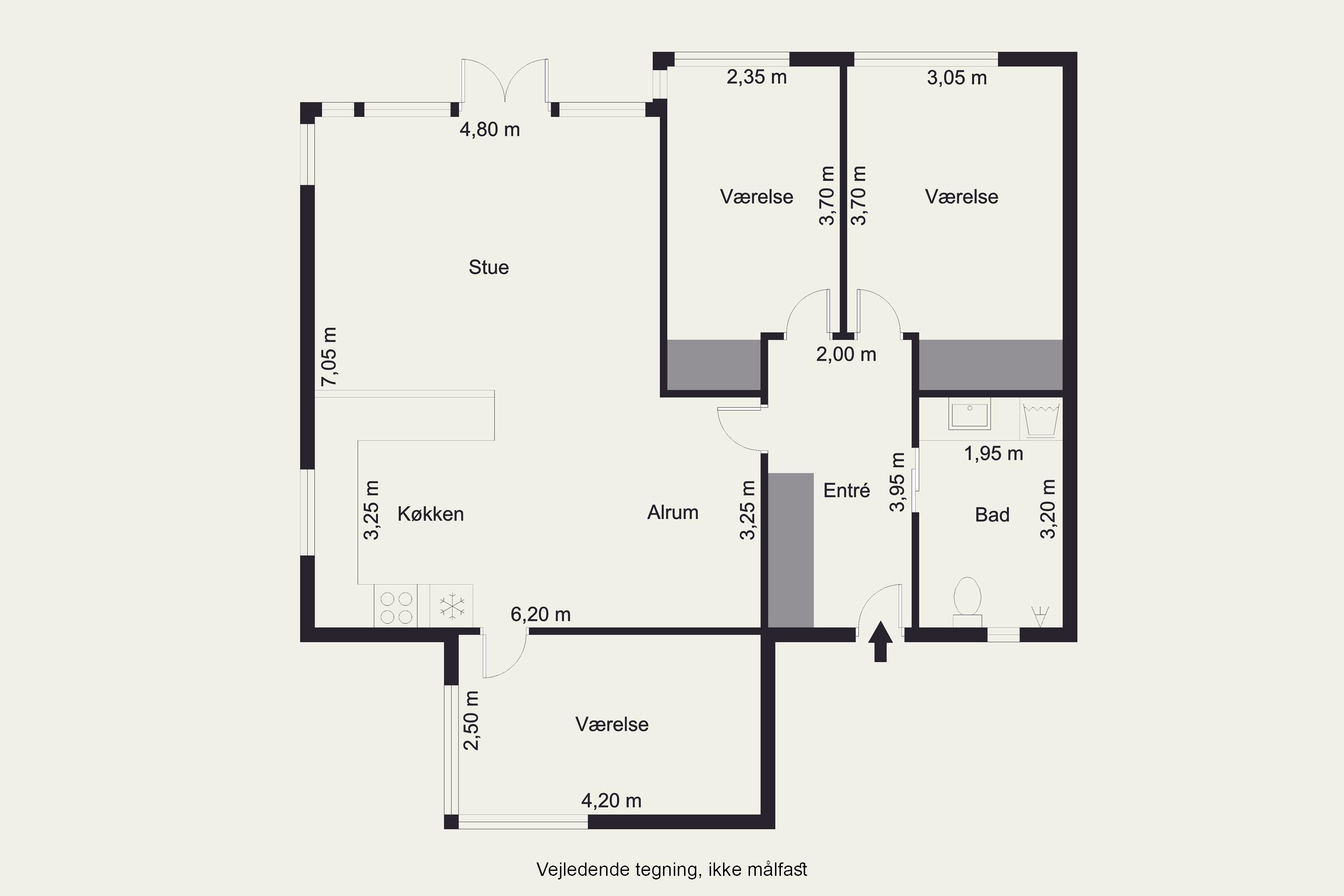 Plantegninger billede af Engvej 44, st.. tv., 2791 Dragør