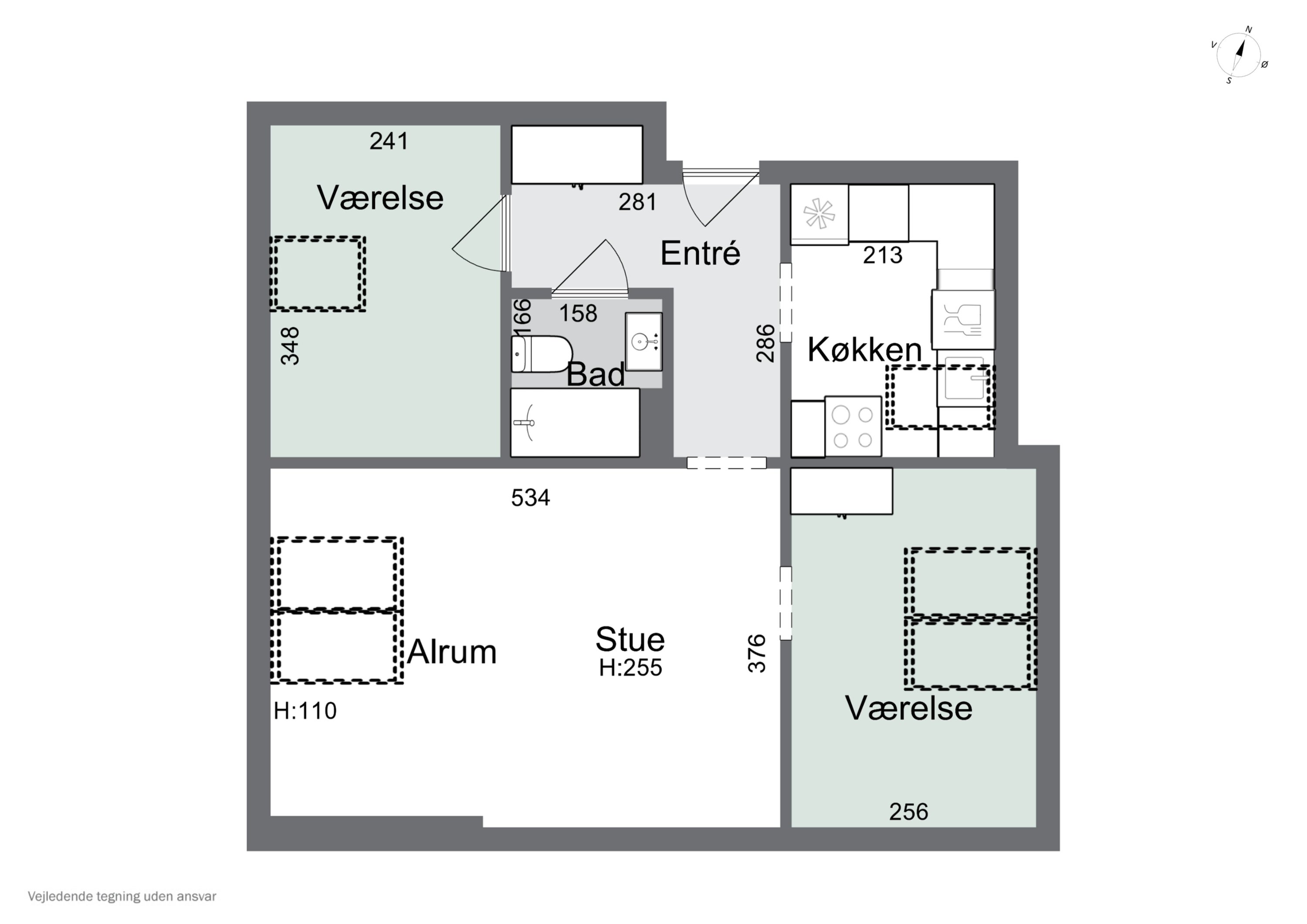 Plantegninger billede af Kongebakken 48, 3. tv., 4000 Roskilde
