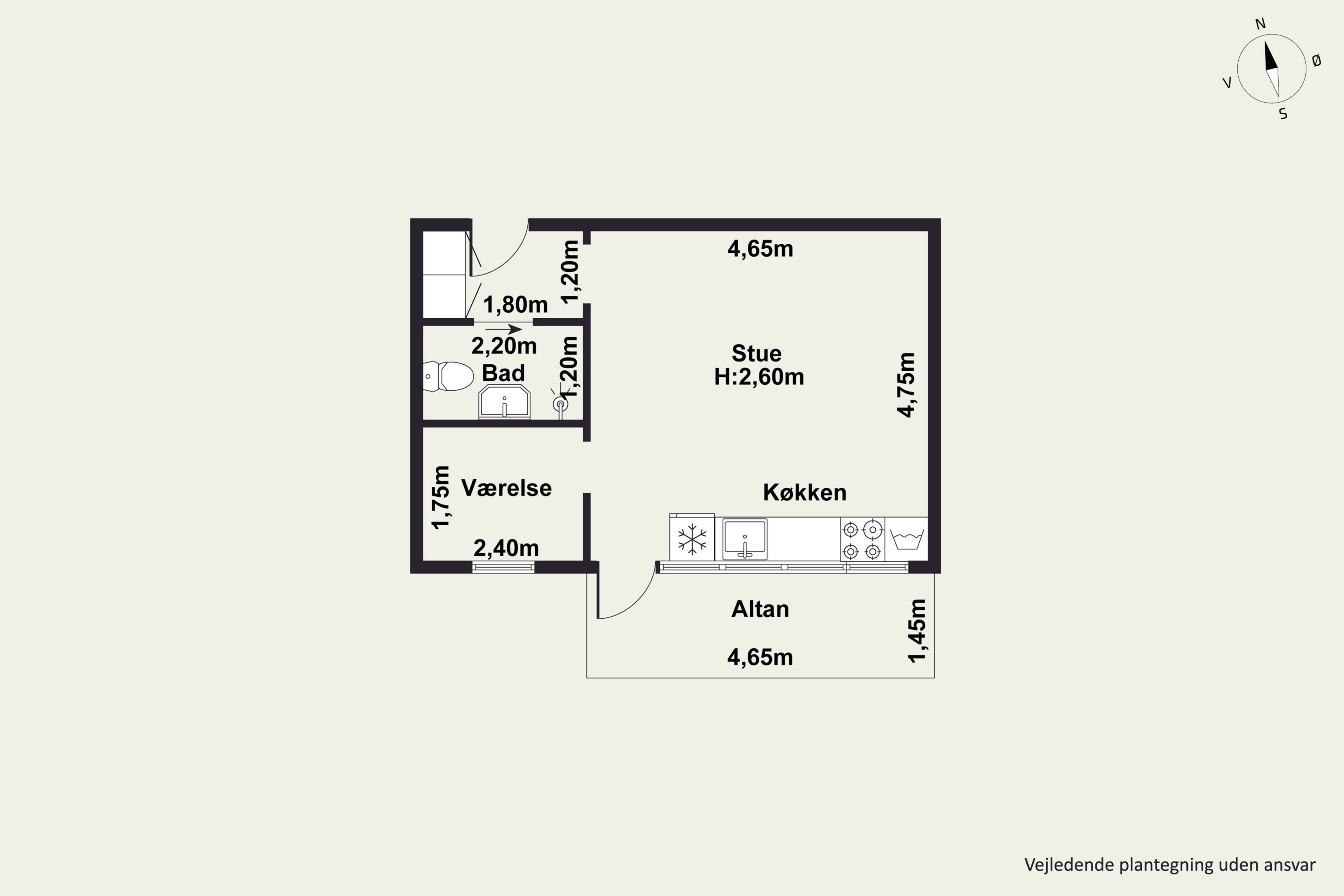 Plantegninger billede af Korsørgade 8, 5. 2., 2100 København Ø