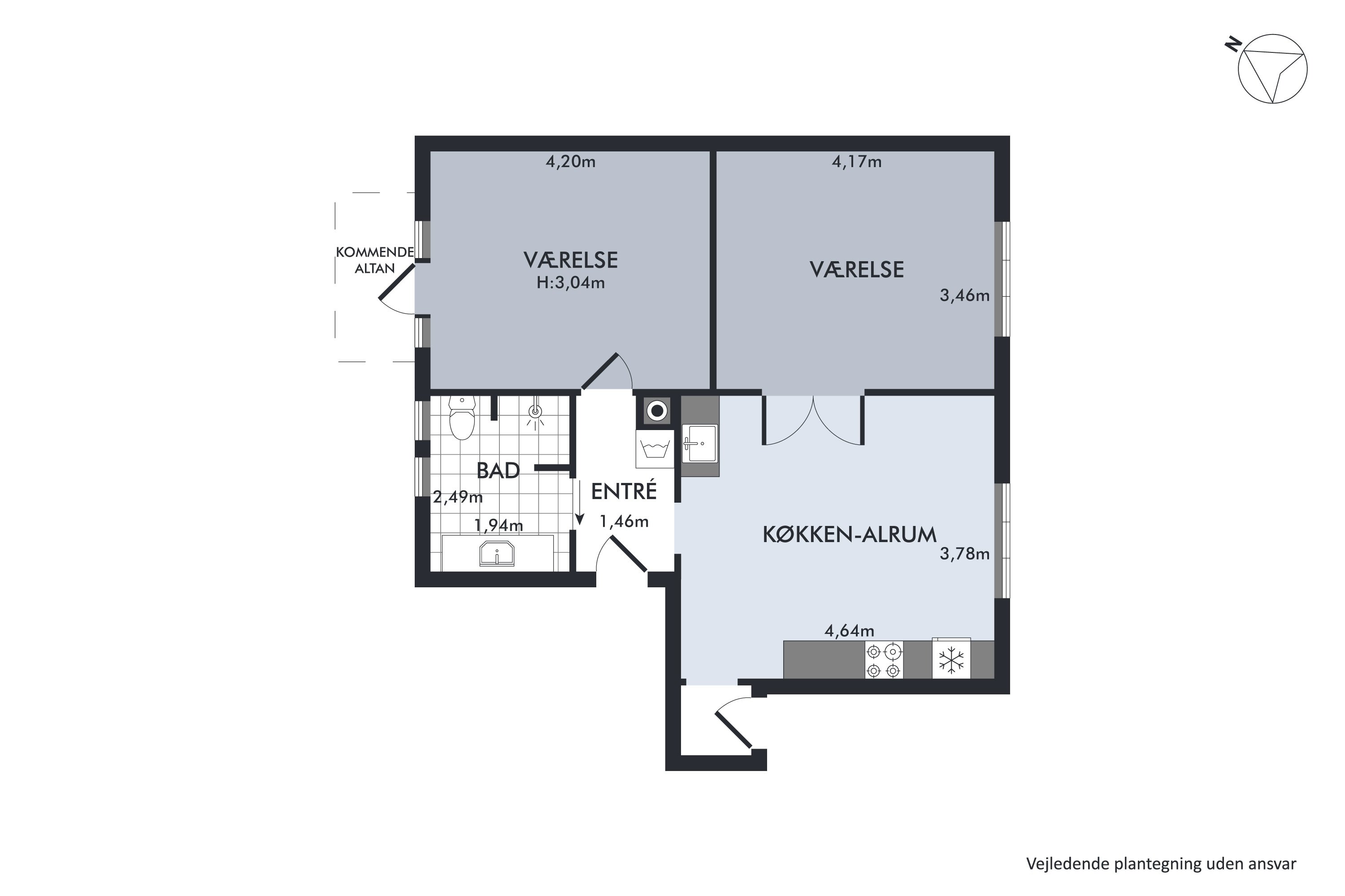 Plantegninger billede af Fynsgade 30, 3. th., 8000 Aarhus C