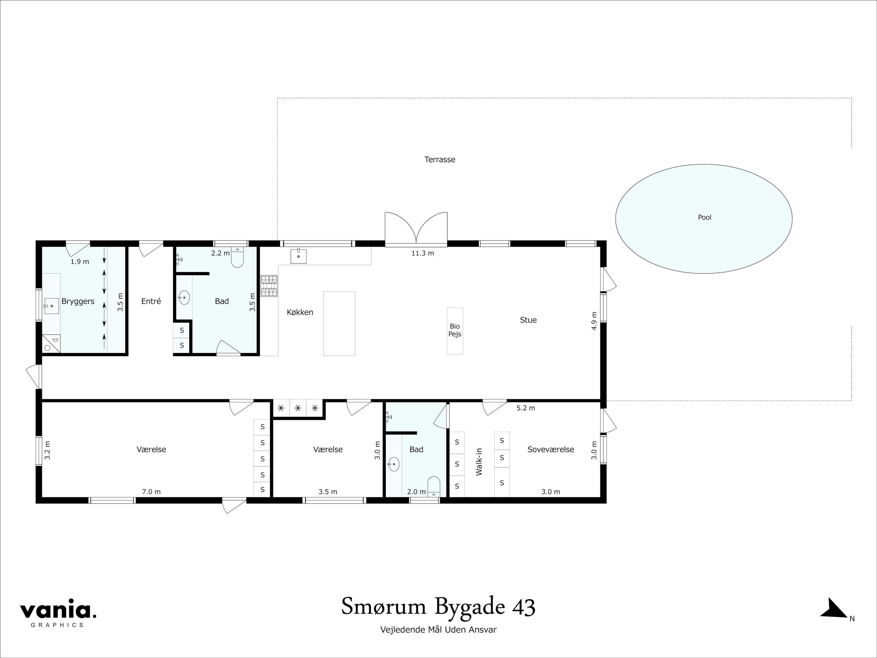 Plantegninger billede af Smørum Bygade 43, Smørumovre, 2765 Smørum