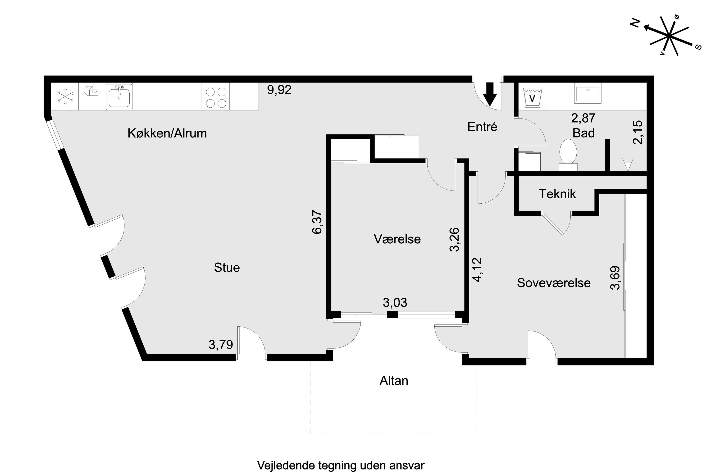 Plantegninger billede af Ceresbyen 40, 1. 3., 8000 Aarhus C