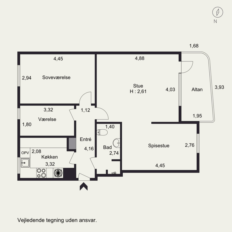 Plantegninger billede af Lindegårdsvej 30C, st.. tv., 2920 Charlottenlund