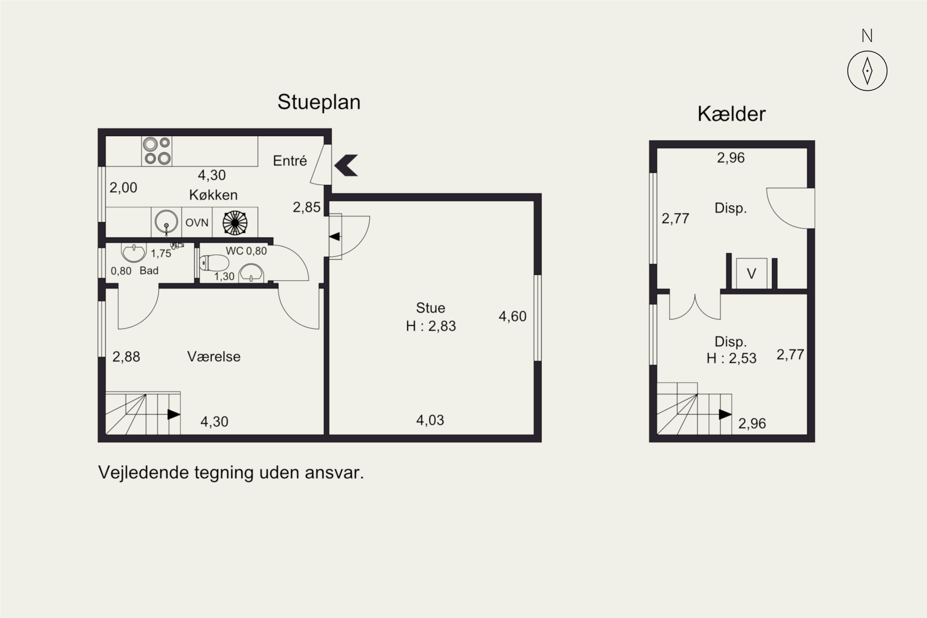 Plantegninger billede af Skodsborg Strandvej 155A, st.. tv., 2942 Skodsborg