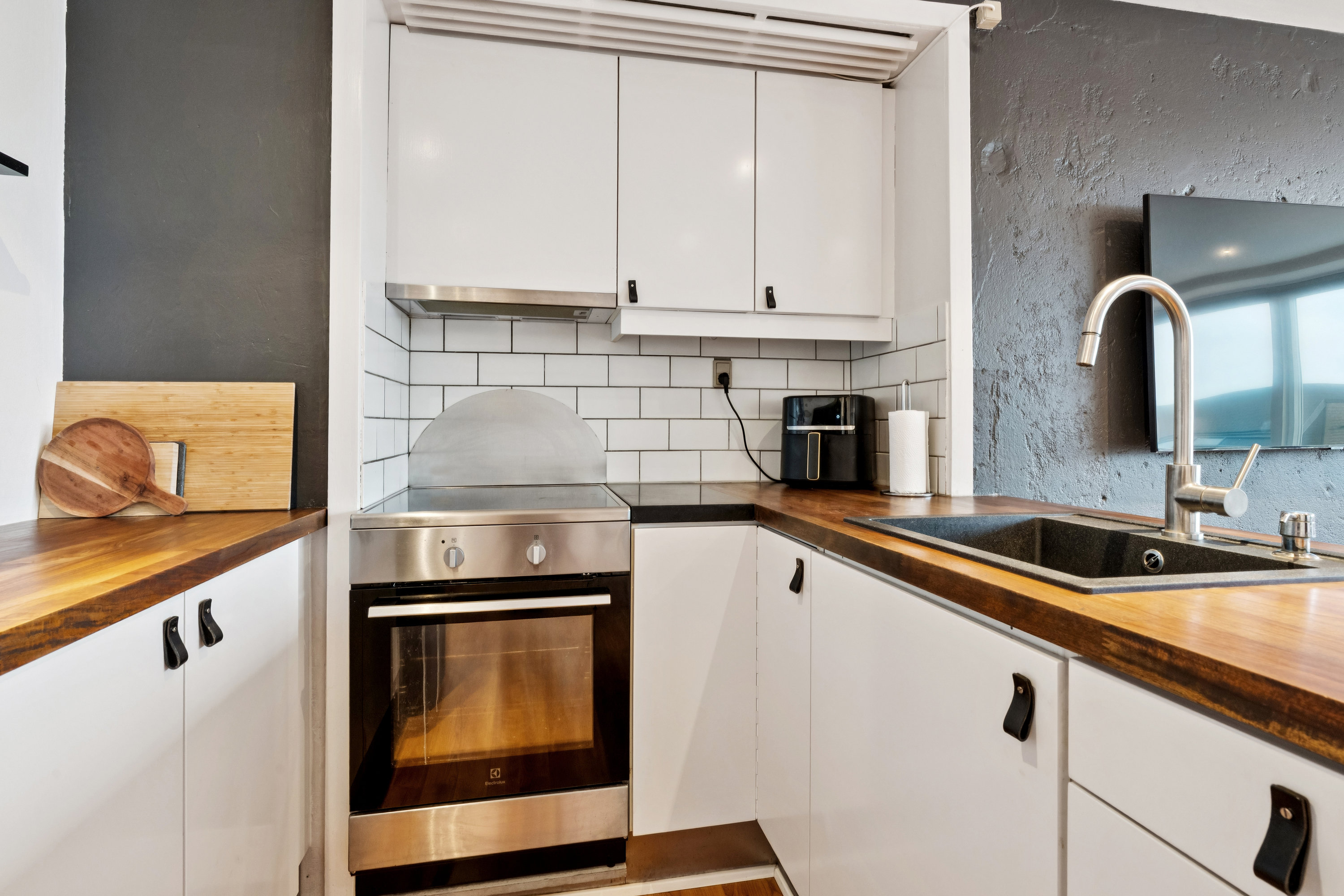 Fremhævet køkken billede i fuldskærmstilstand. Billede af Vesterbro 127, 4. 406., 9000 Aalborg