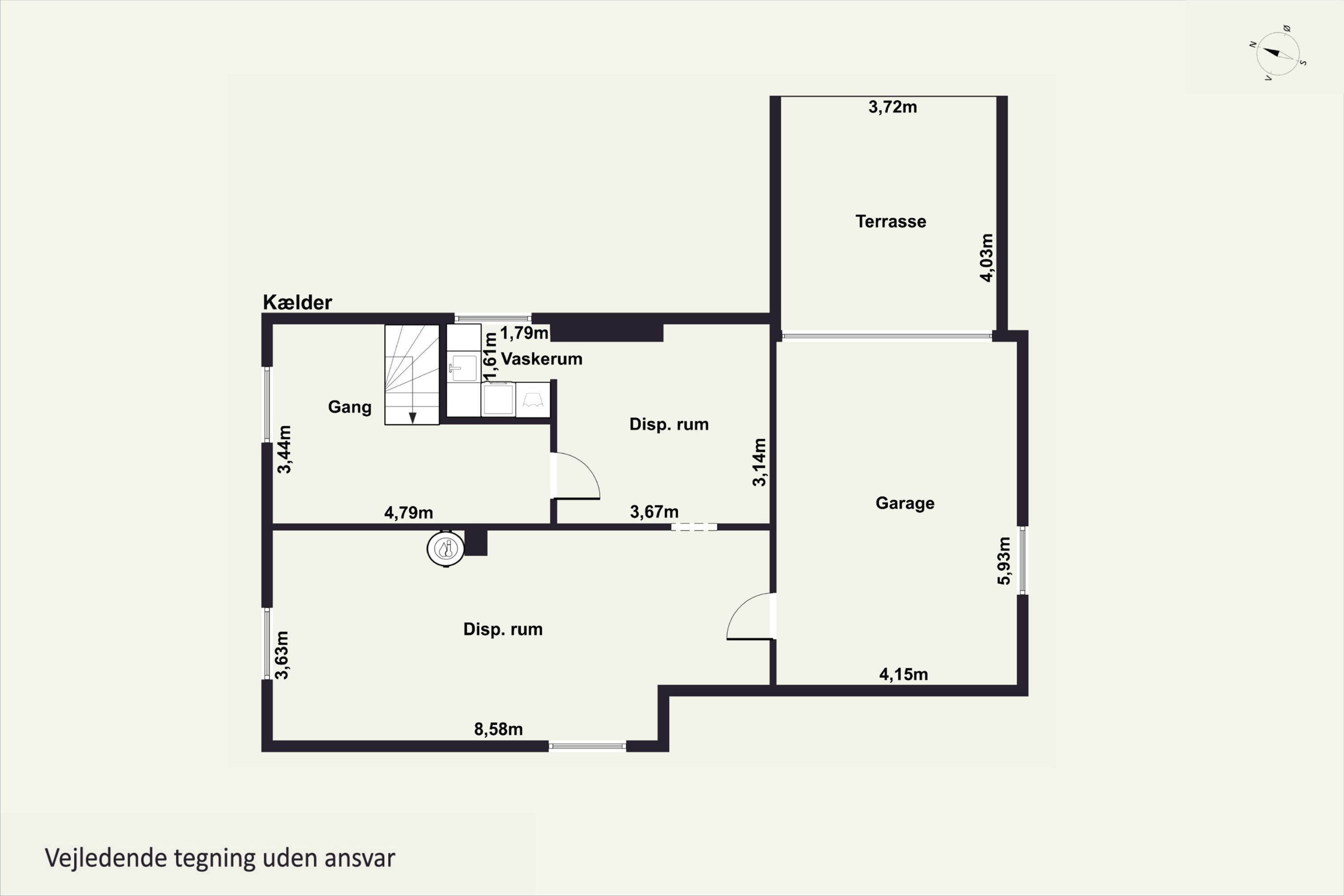Plantegninger billede af Solvænget 8, Nyker, 3700 Rønne