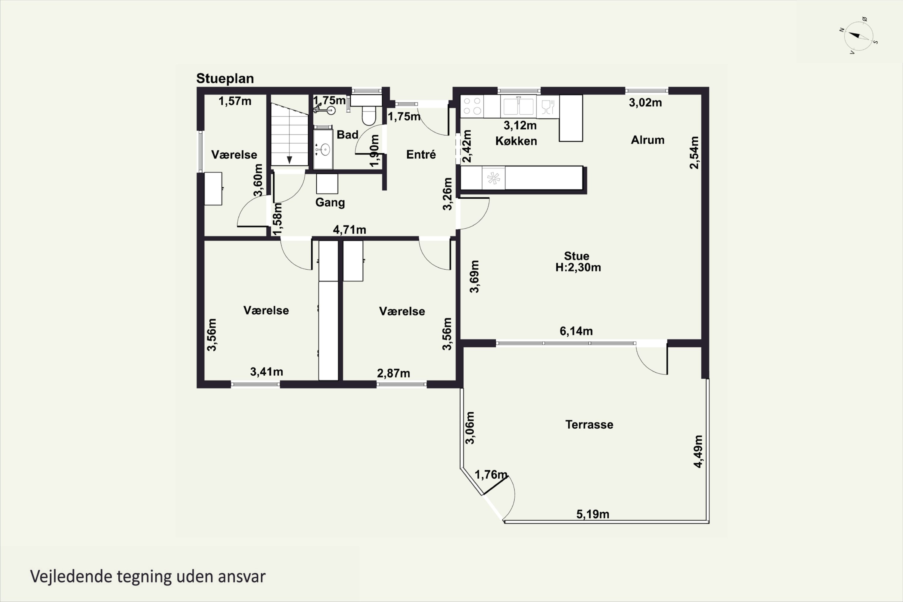 Plantegninger billede af Solvænget 8, Nyker, 3700 Rønne