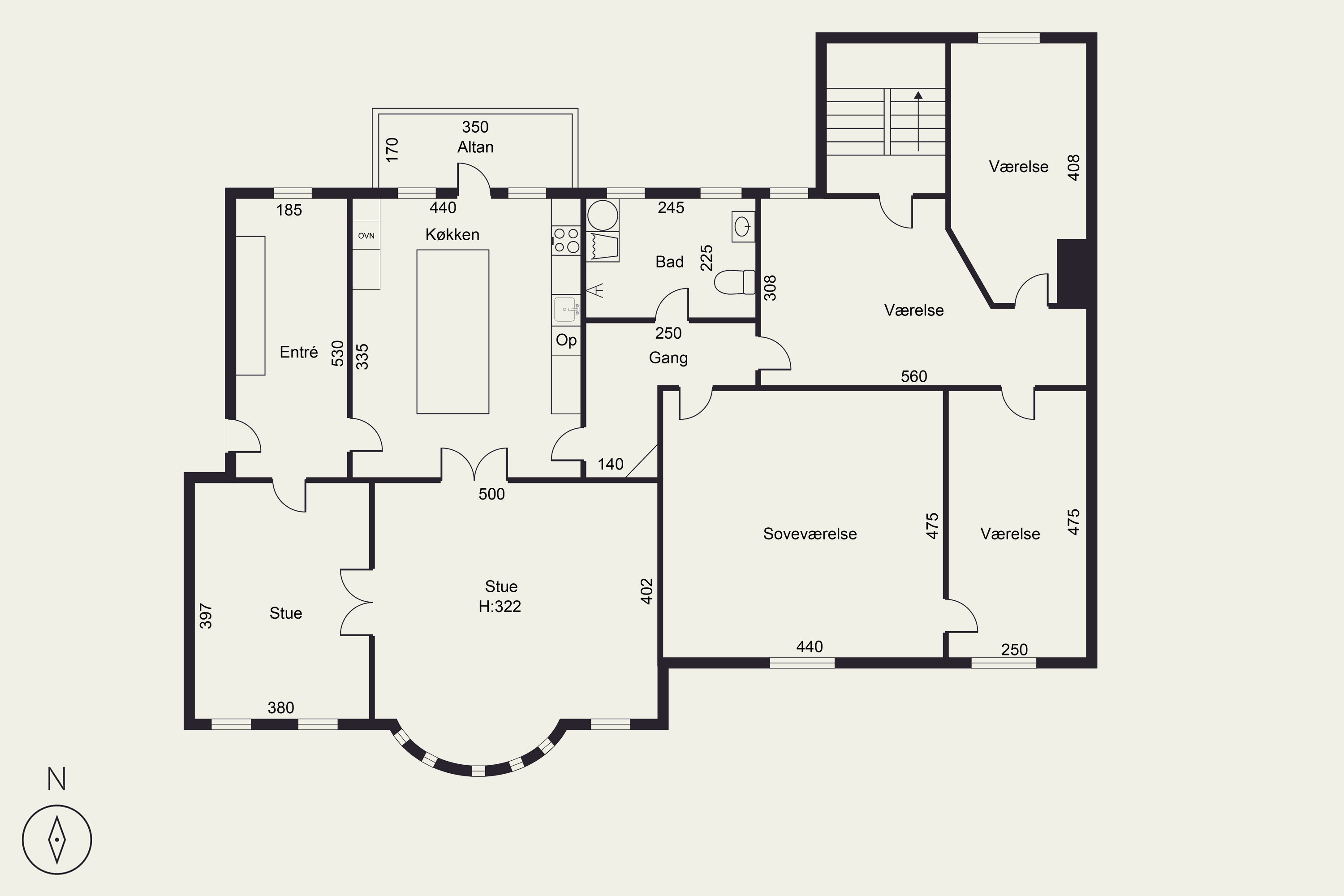 Plantegninger billede af Strandvejen 36, 2. tv., 8000 Aarhus C