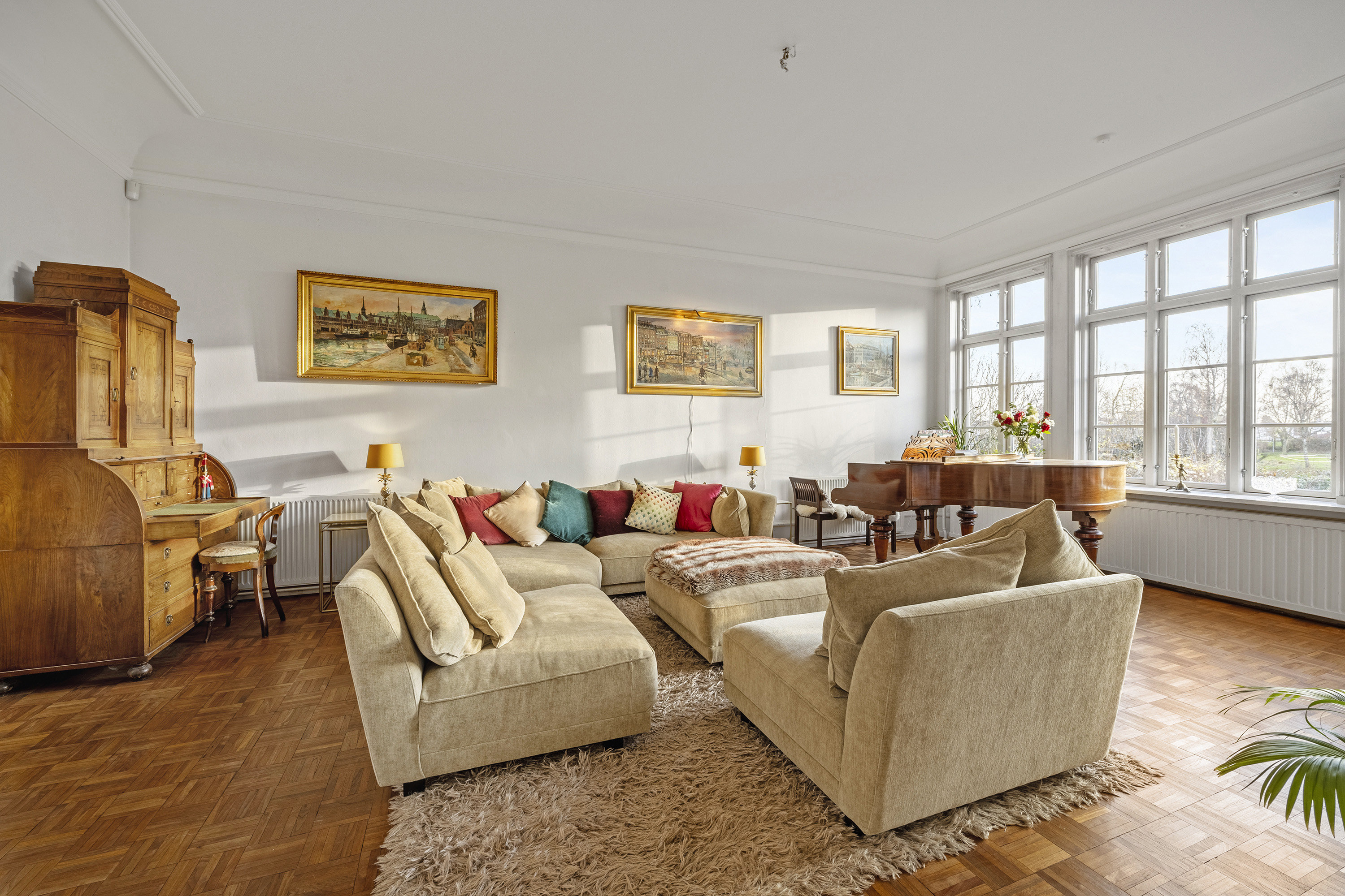 Fremhævet stue billede i fuldskærmstilstand. Billede af Skovvej 14, 4220 Korsør