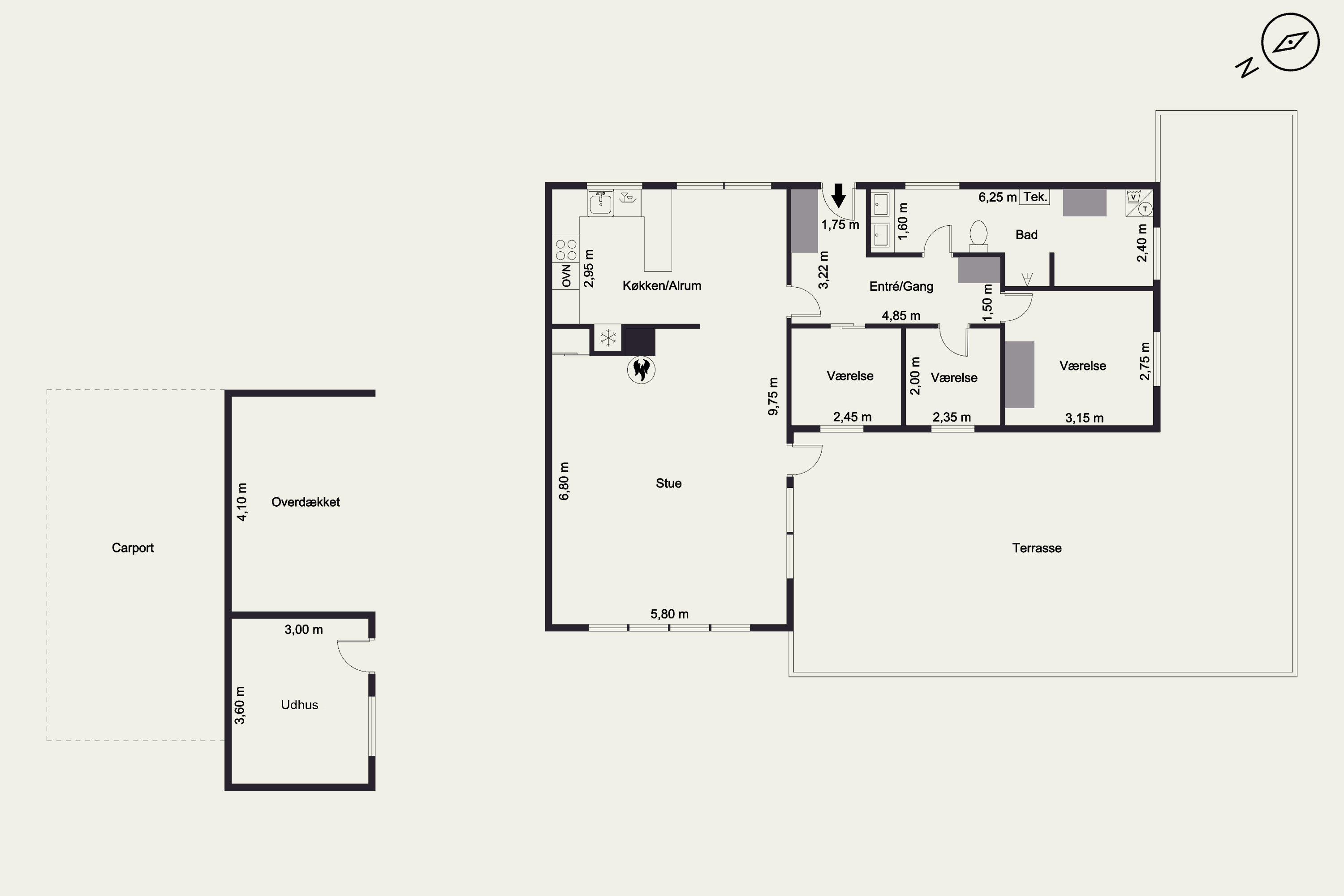 Plantegninger billede af Hjortespringet 17, Lyngså, 9300 Sæby
