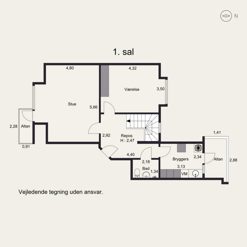 Plantegninger billede af Borgergade 23A, 3. tv. + 4 tv., 8700 Horsens