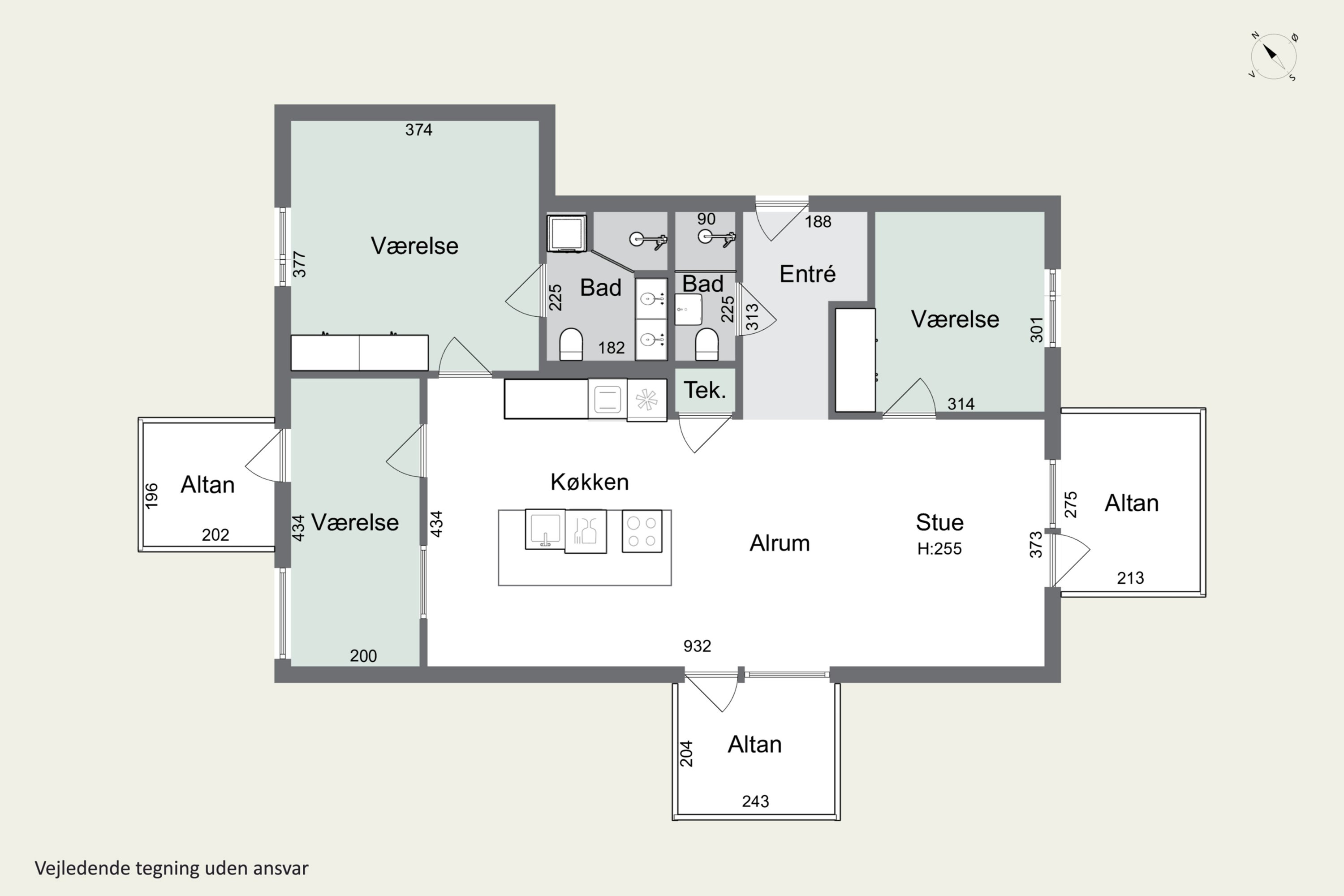 Plantegninger billede af Klaksvigsgade 9, 5. tv., 2300 København S