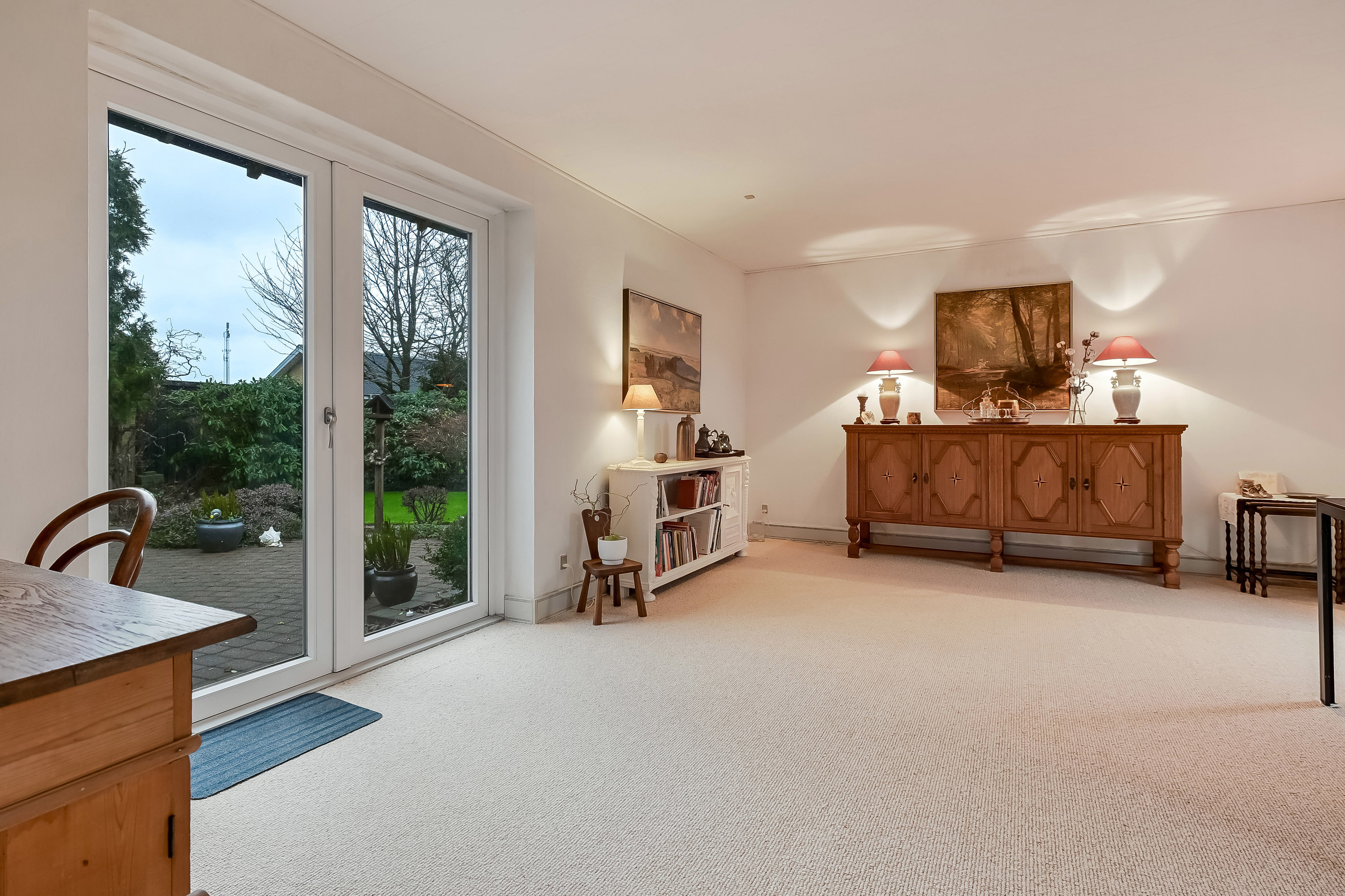 Fremhævet stue billede i fuldskærmstilstand. Billede af Lindevænget 5, 7560 Hjerm