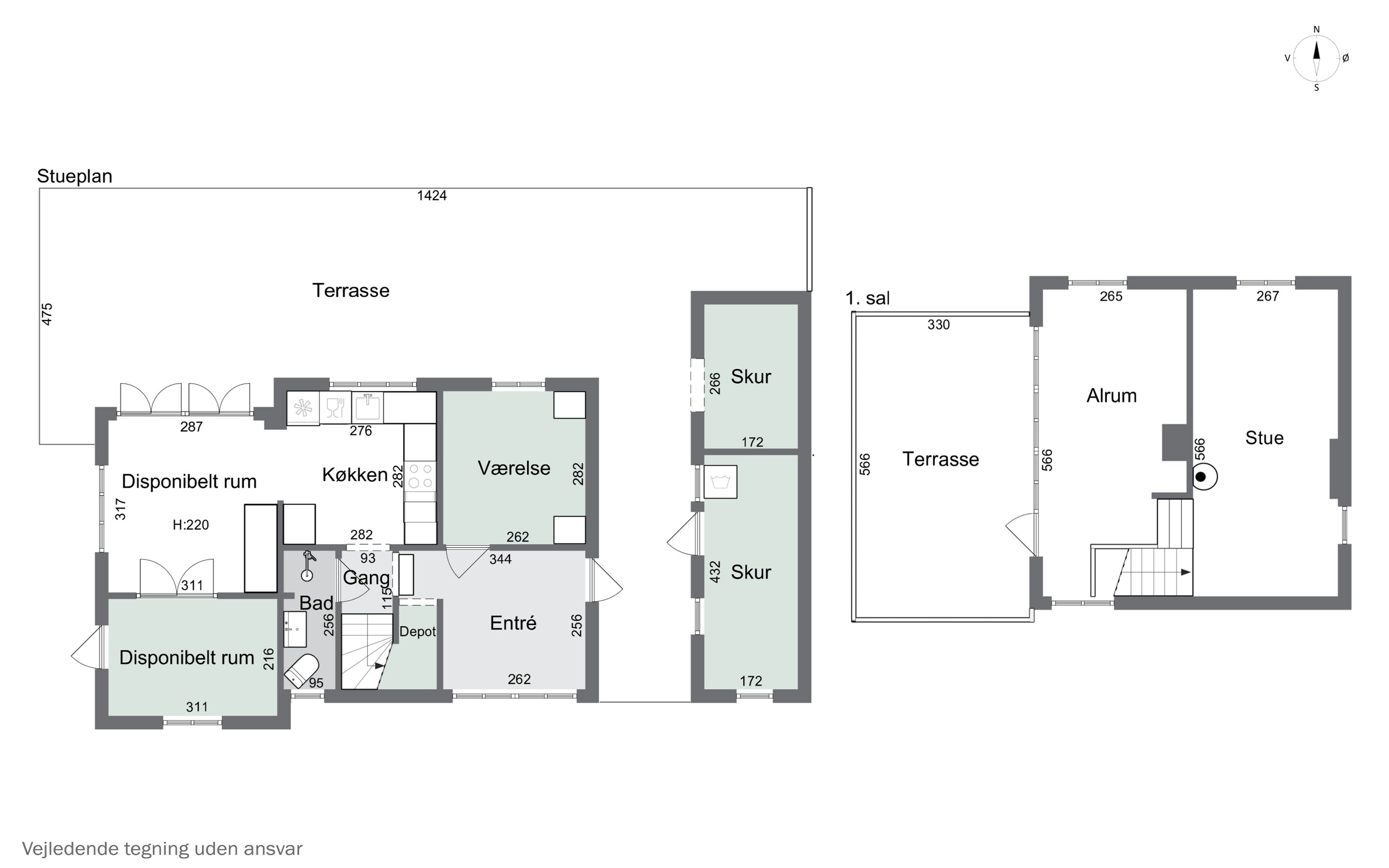 Plantegninger billede af Kongsmarkvej 181, 4200 Slagelse