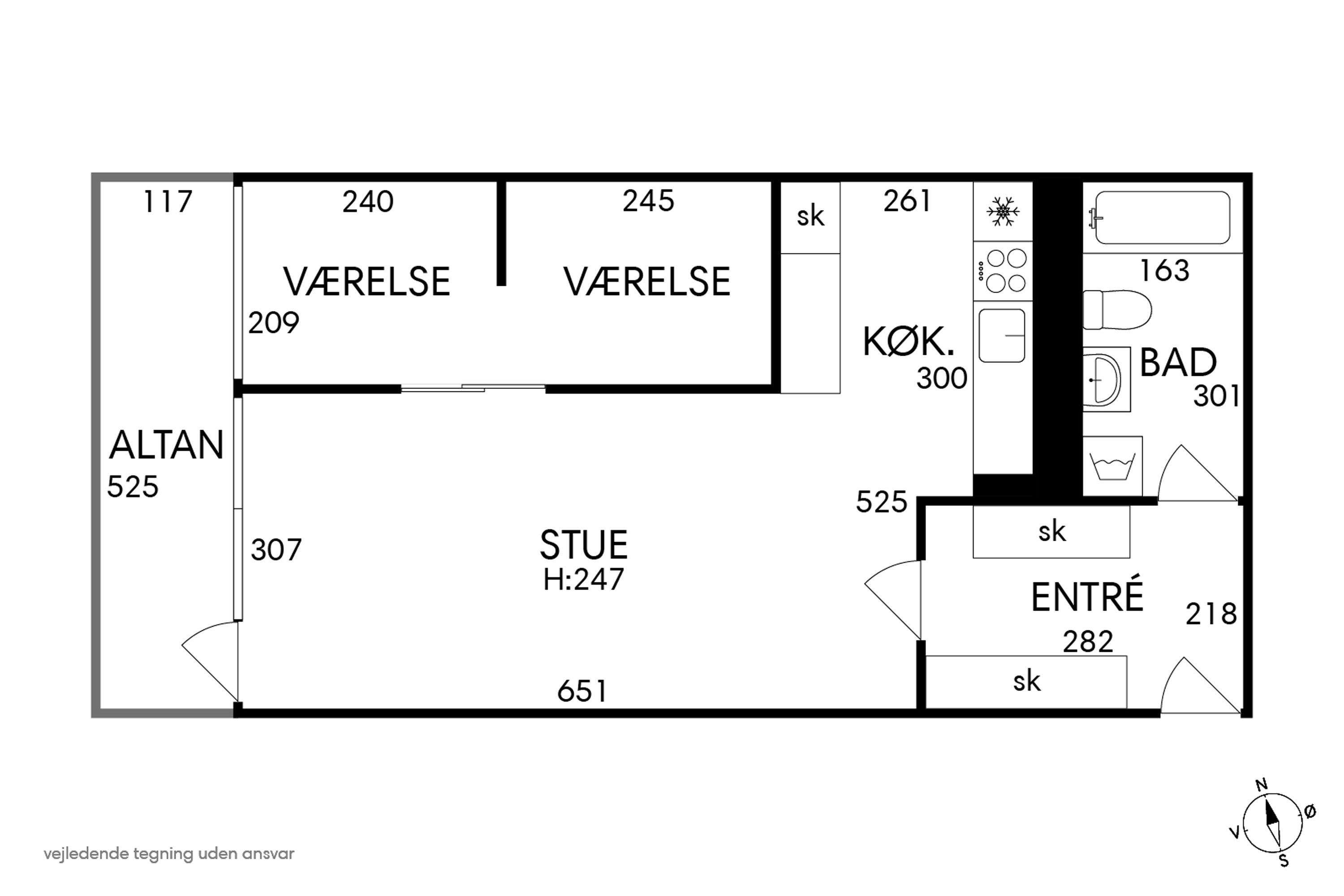 Plantegninger billede af Dagmarsgade 28, 2. 73., 2200 København N