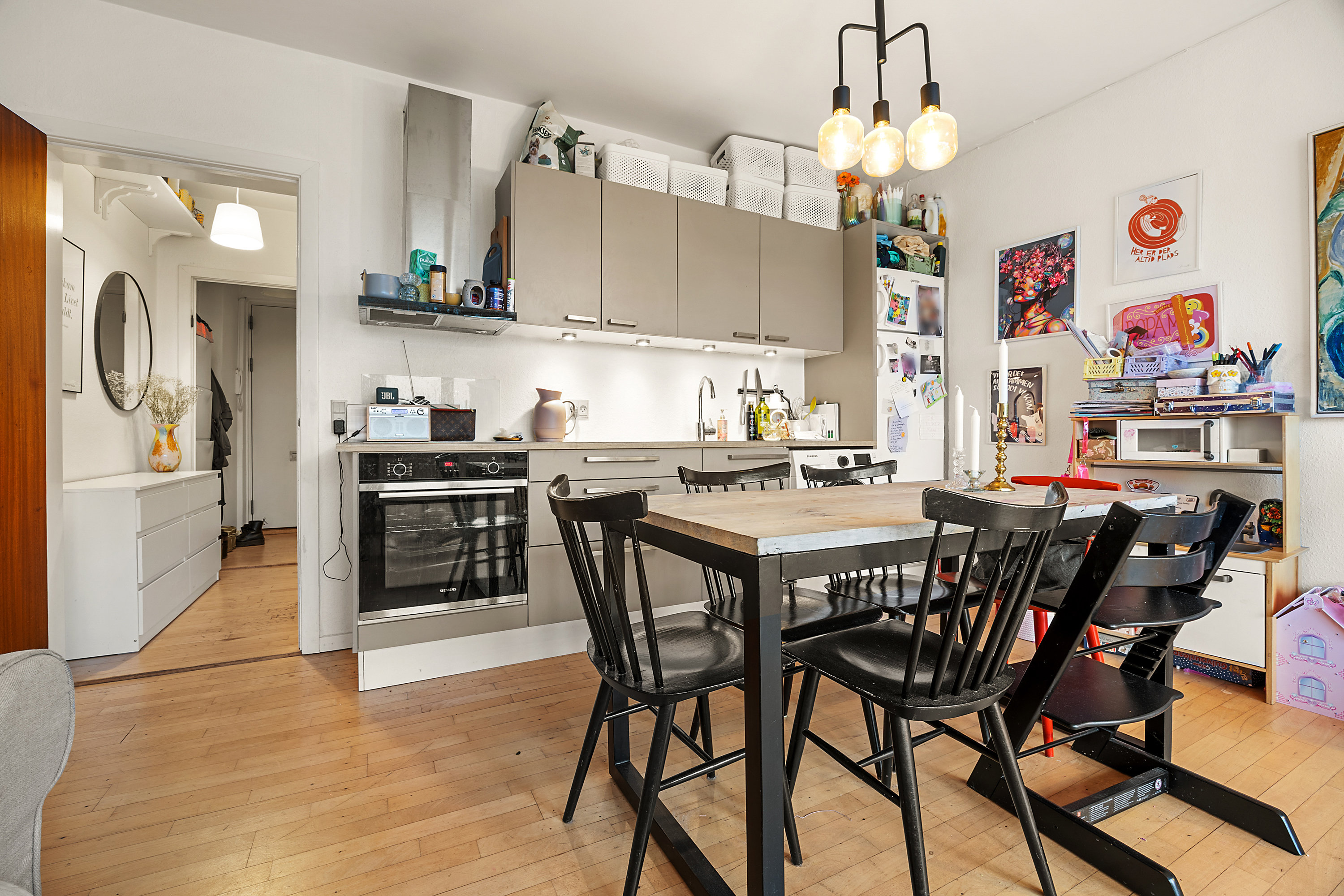 Fremhævet spisestue billede i fuldskærmstilstand. Billede af Rådmandsgade 40C, 3. 113., 2200 København N