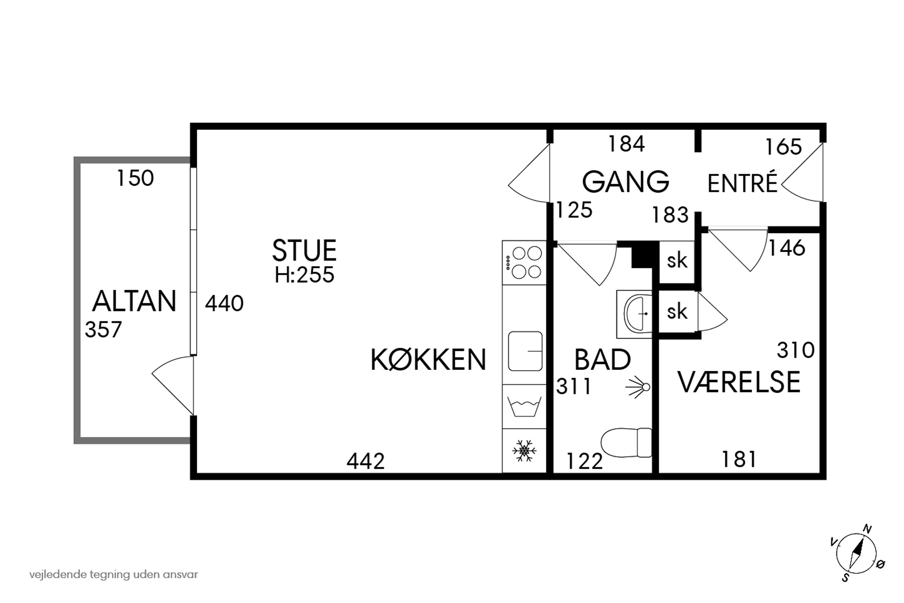 Plantegninger billede af Rådmandsgade 40C, 3. 113., 2200 København N