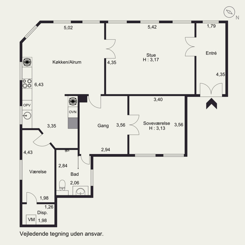 Plantegninger billede af Frue Kirkestræde 16, 1., 5000 Odense C