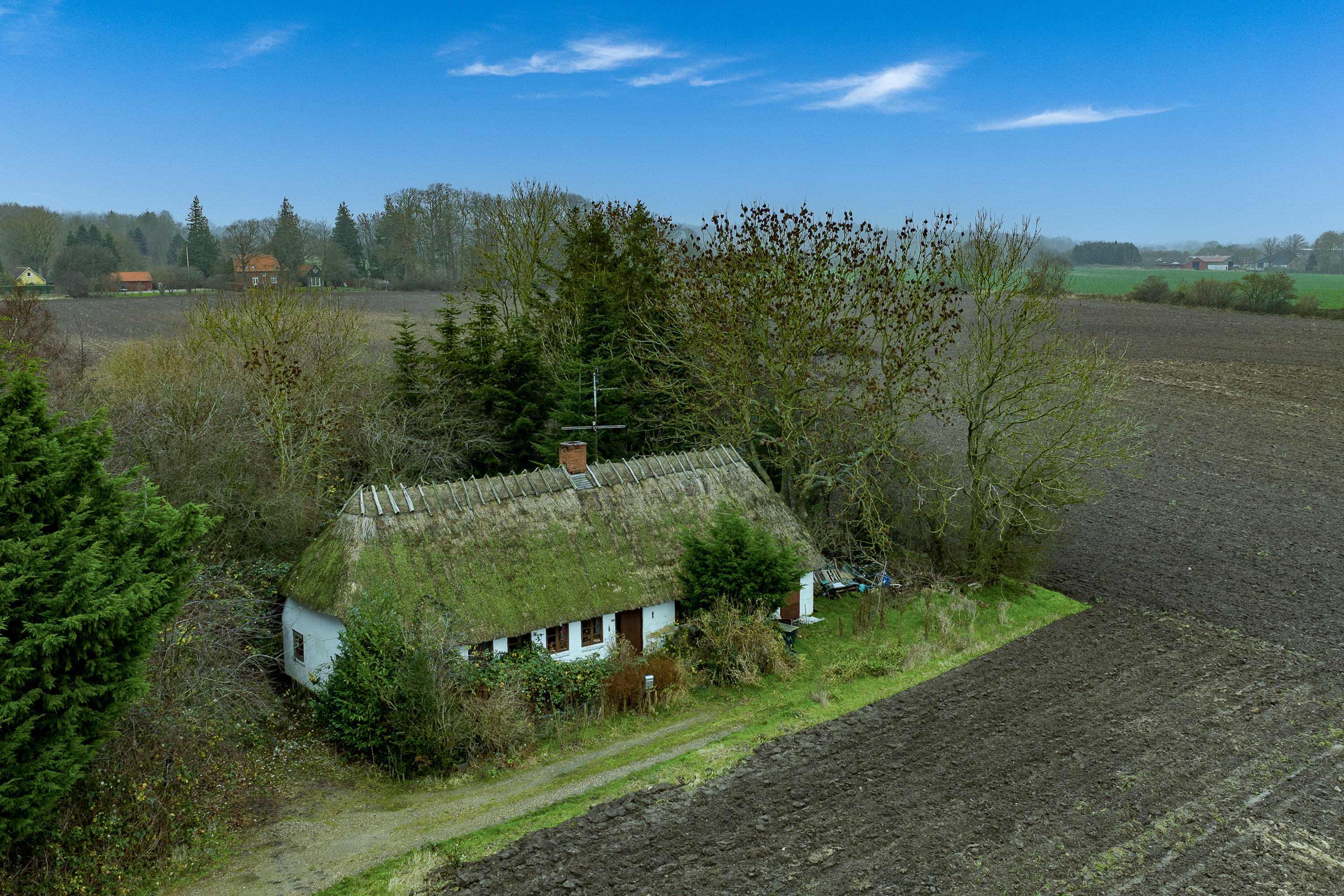 Fremhævet luftfoto billede i fuldskærmstilstand. Billede af Byvej 22, Katterød, 5600 Faaborg