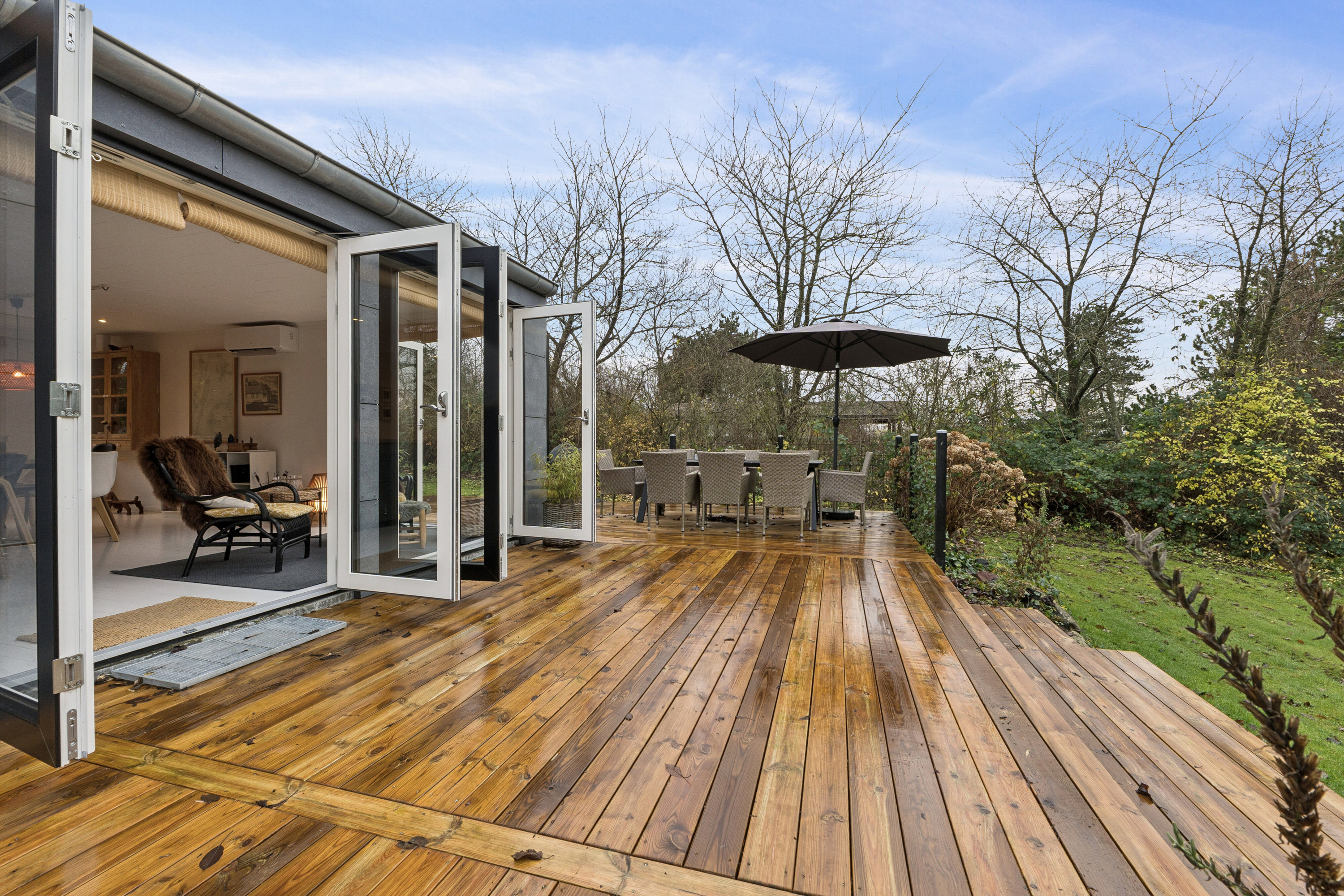 Fremhævet udendørs billede i fuldskærmstilstand. Billede af Blåklokkevej 12, Stoense Udflytter, 5953 Tranekær