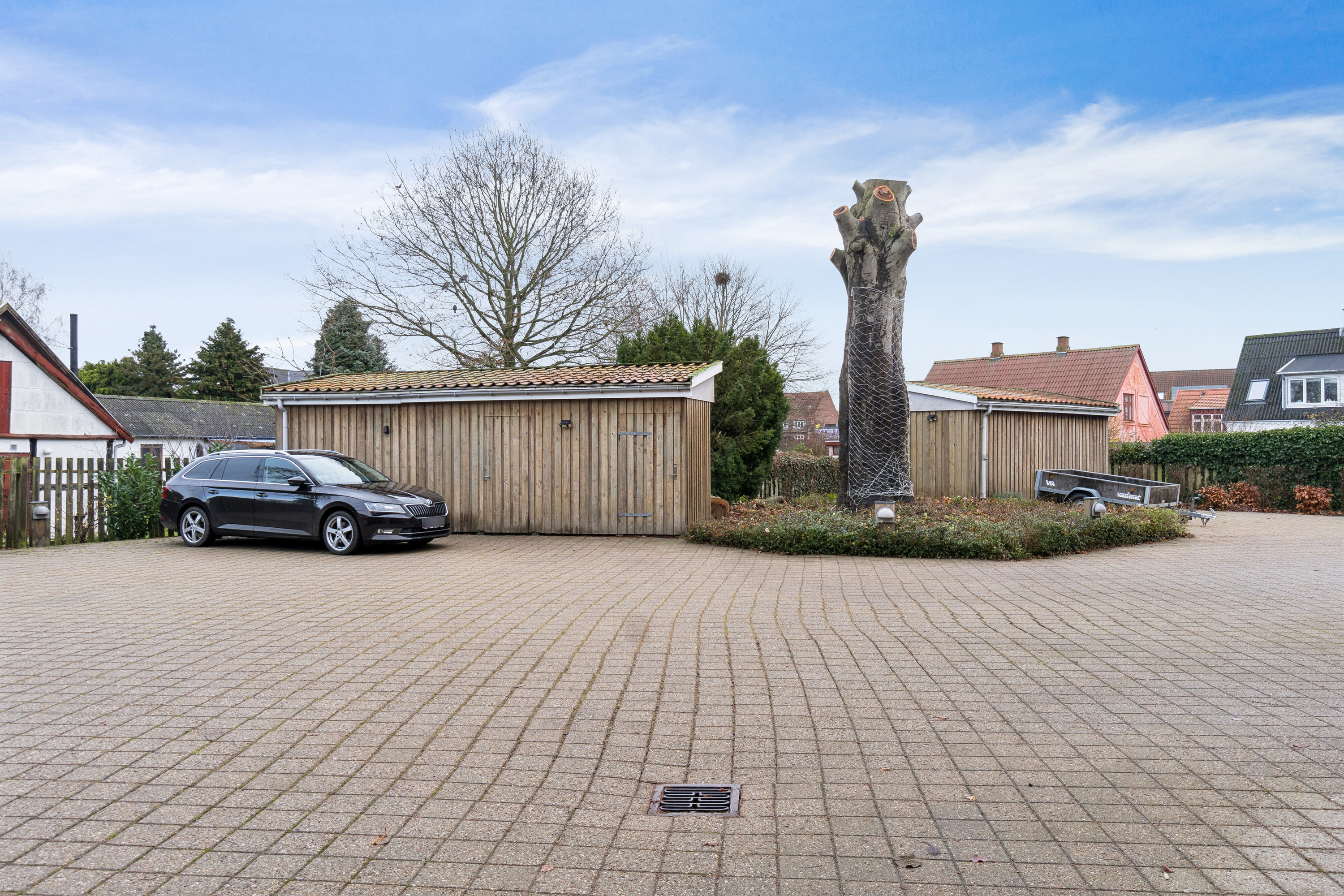 Fremhævet fælles parkering billede i fuldskærmstilstand. Billede af Møllevej 14, 4700 Næstved