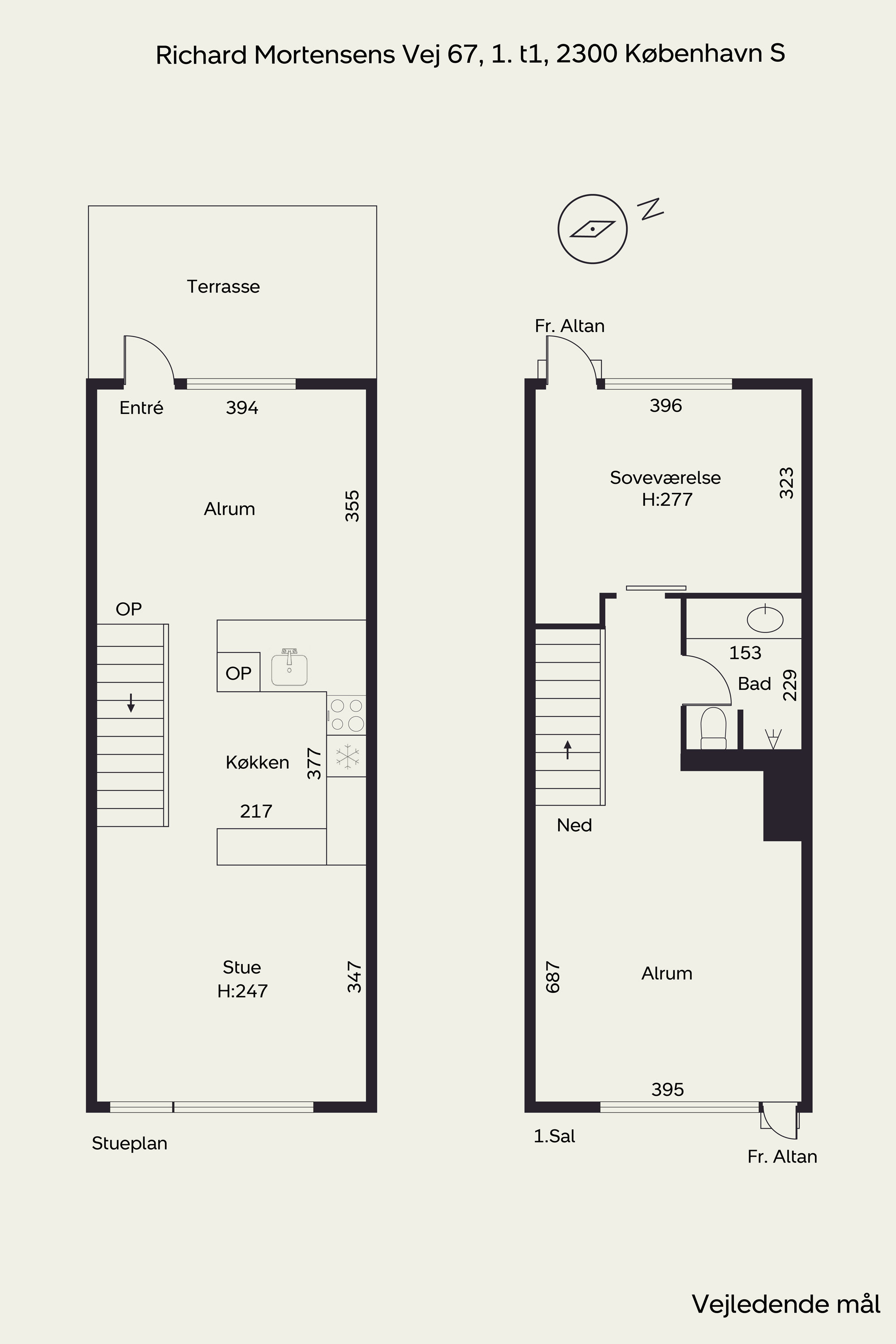 Plantegninger billede af Richard Mortensens Vej 67, 1. t1., 2300 København S