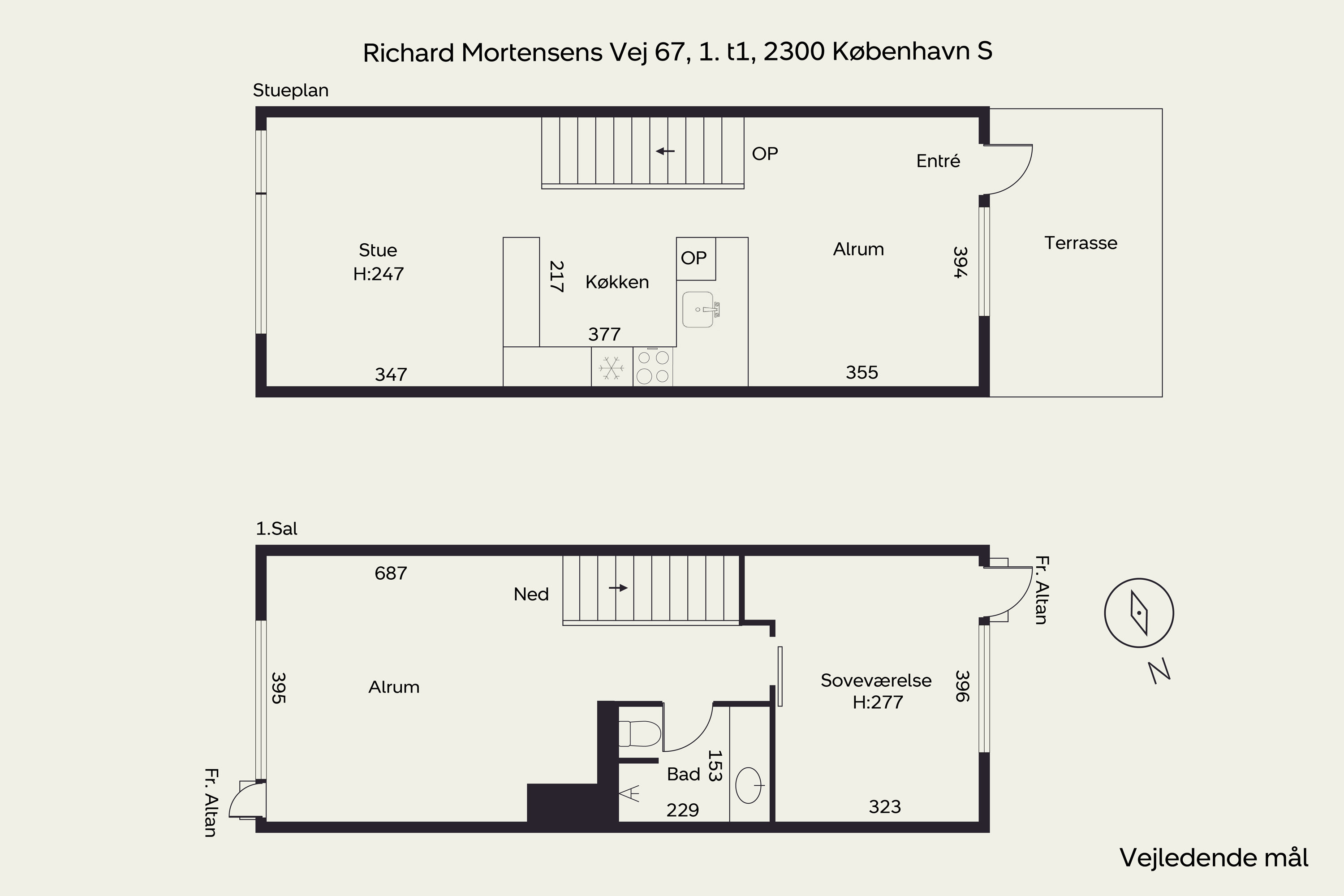 Plantegninger billede af Richard Mortensens Vej 67, 1. t1., 2300 København S