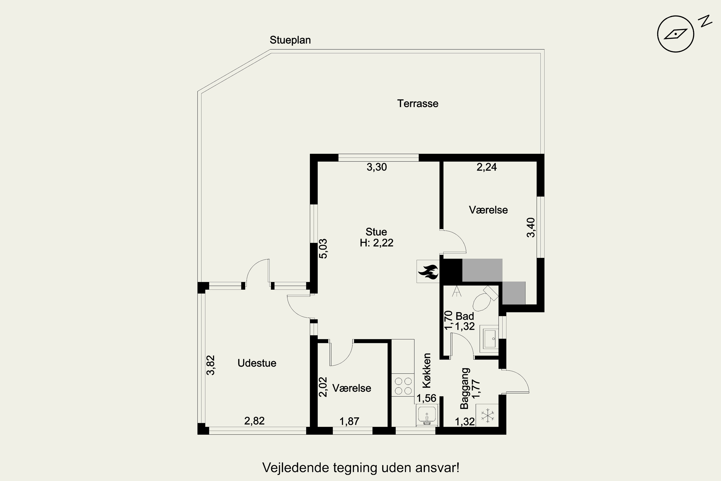 Plantegninger billede af Hjortshøjvej 4, Hasmark Strand, 5450 Otterup