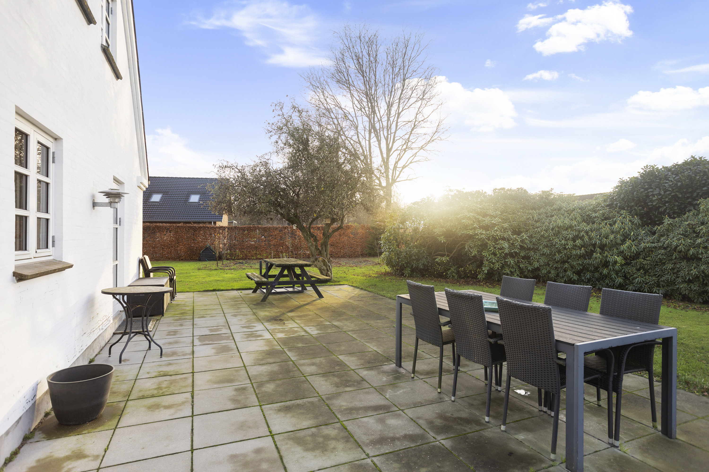 Fremhævet terrasse billede i fuldskærmstilstand. Billede af Østeralle 64, 9300 Sæby