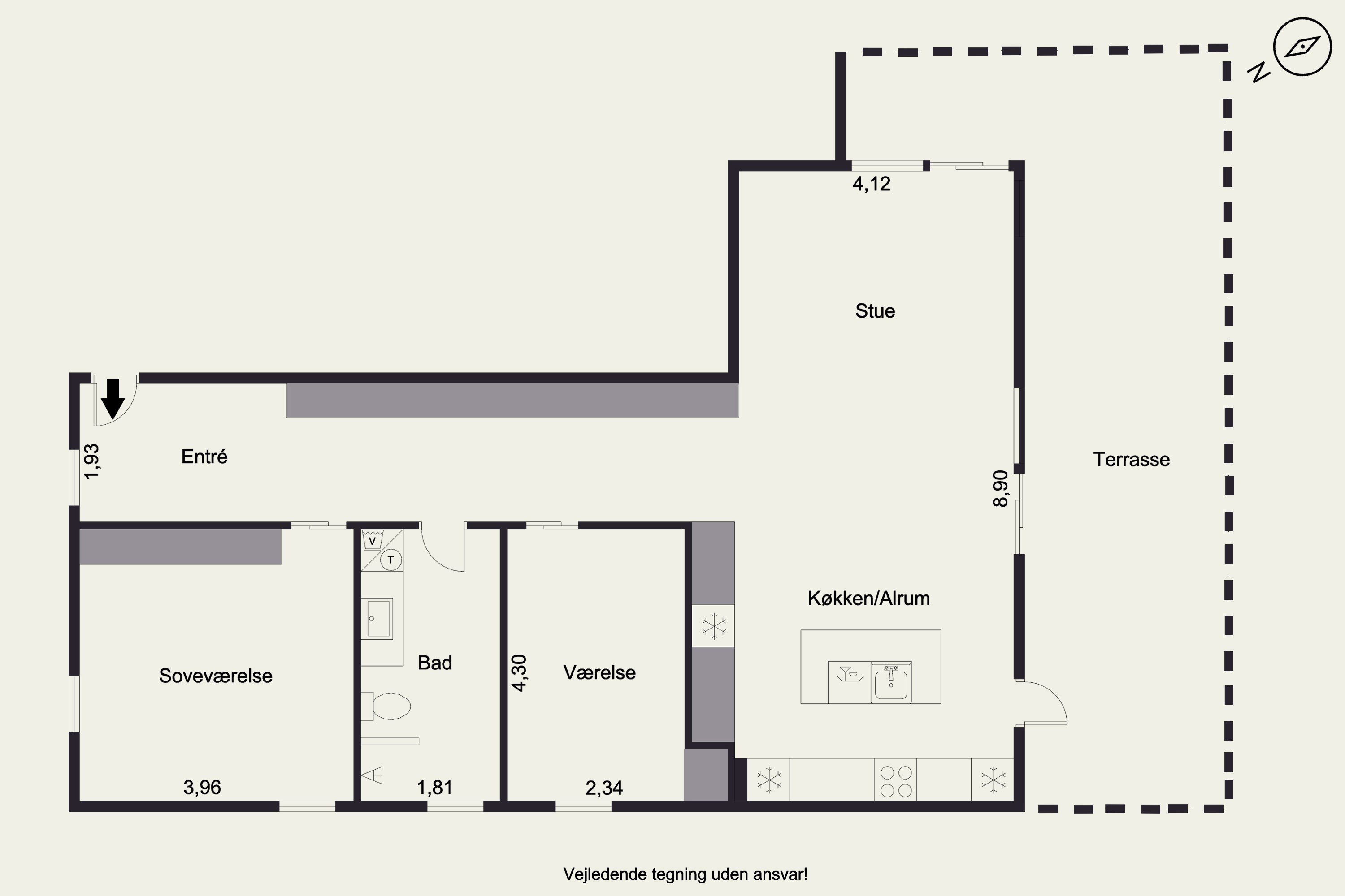 Plantegninger billede af Langelinieparken 10, 1. th., 8000 Aarhus C