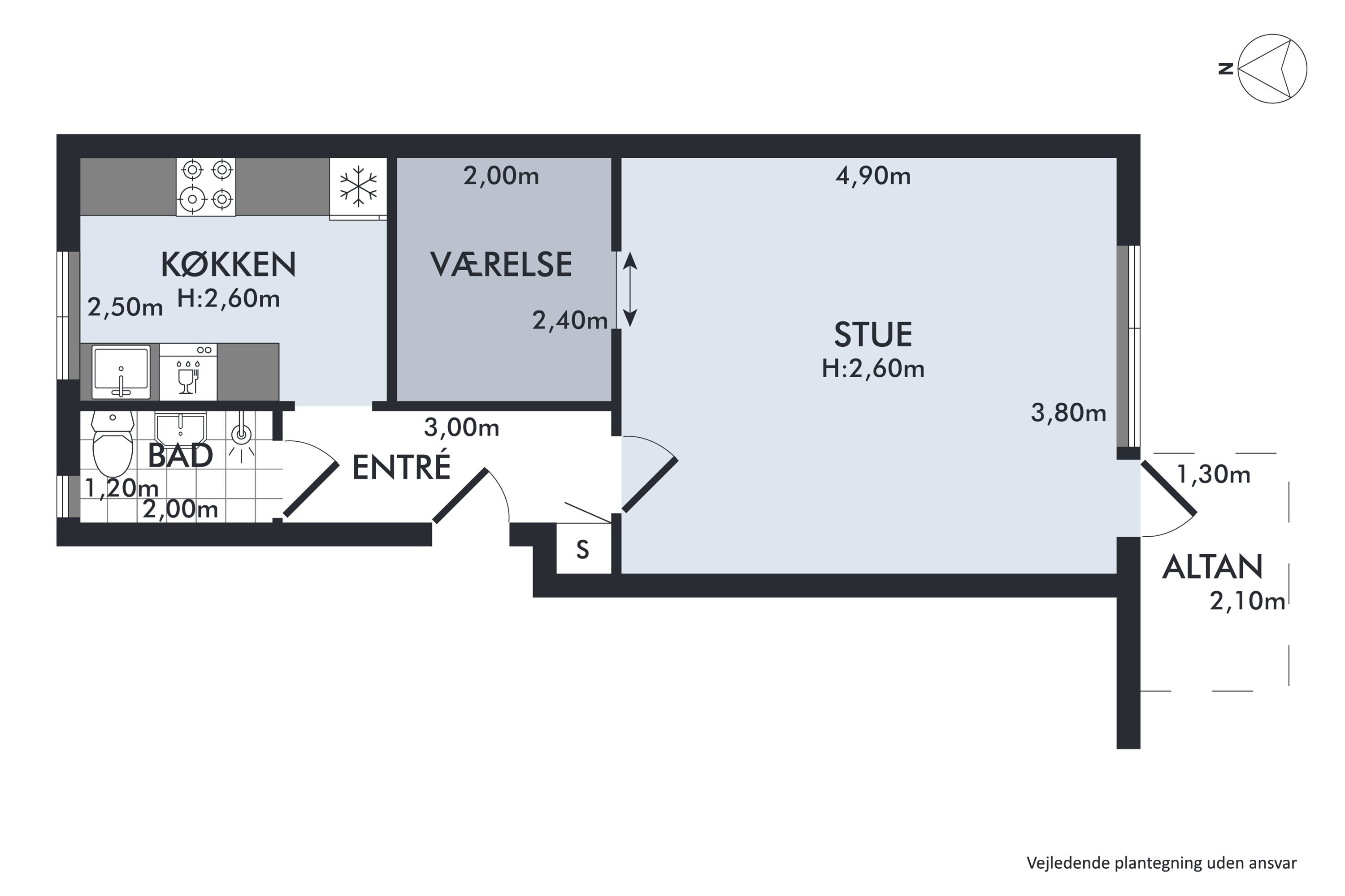 Plantegninger billede af Slotsherrensvej 15, 2. tv., 2720 Vanløse