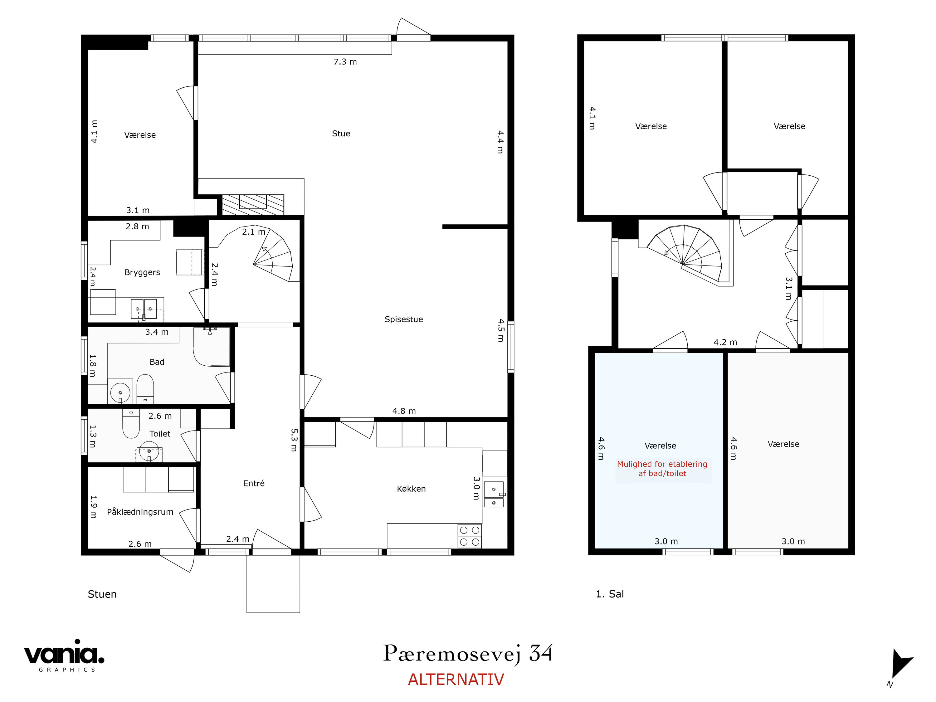 Plantegninger billede af Pæremosevej 34, 2750 Ballerup