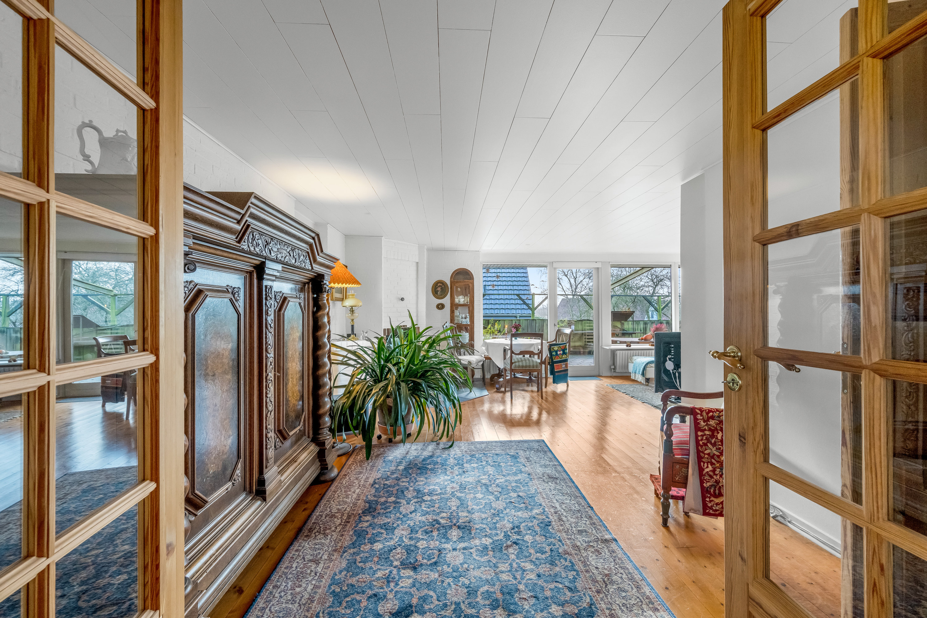 Fremhævet stue billede i fuldskærmstilstand. Billede af Liljealle 13, 6920 Videbæk