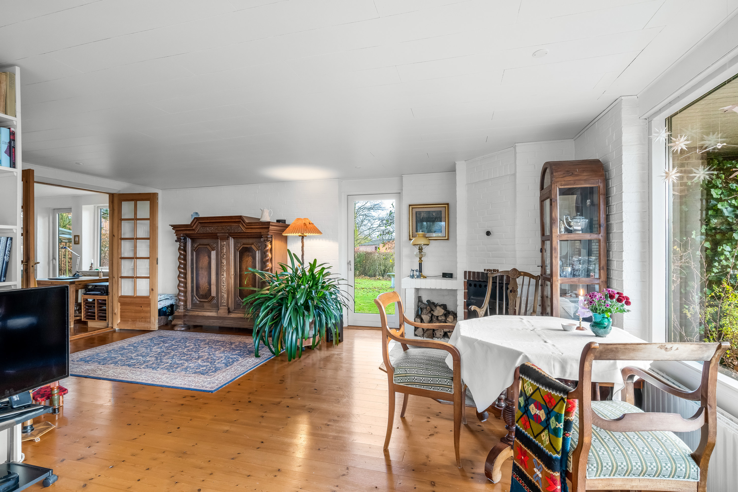 Fremhævet stue billede i fuldskærmstilstand. Billede af Liljealle 13, 6920 Videbæk