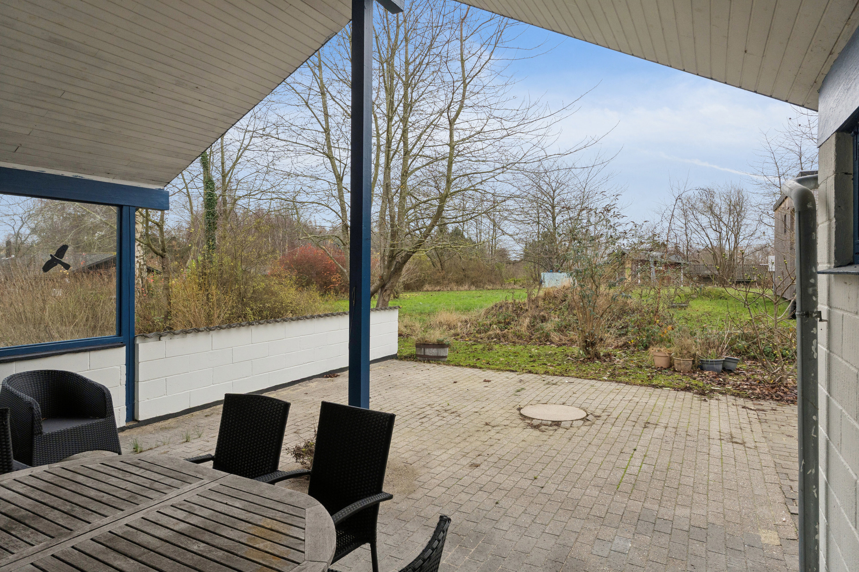 Fremhævet overdækket terrasse billede i fuldskærmstilstand. Billede af Melonvej 3, 4760 Vordingborg