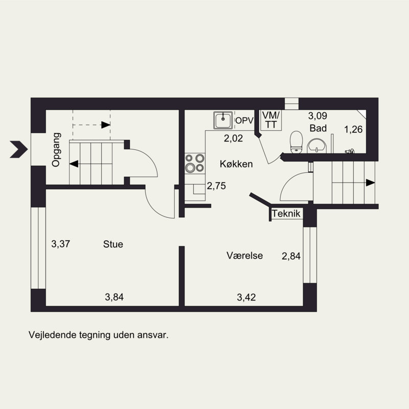 Plantegninger billede af Ivar Huitfeldts Gade 3, kld.., Trøjborg, 8200 Aarhus N
