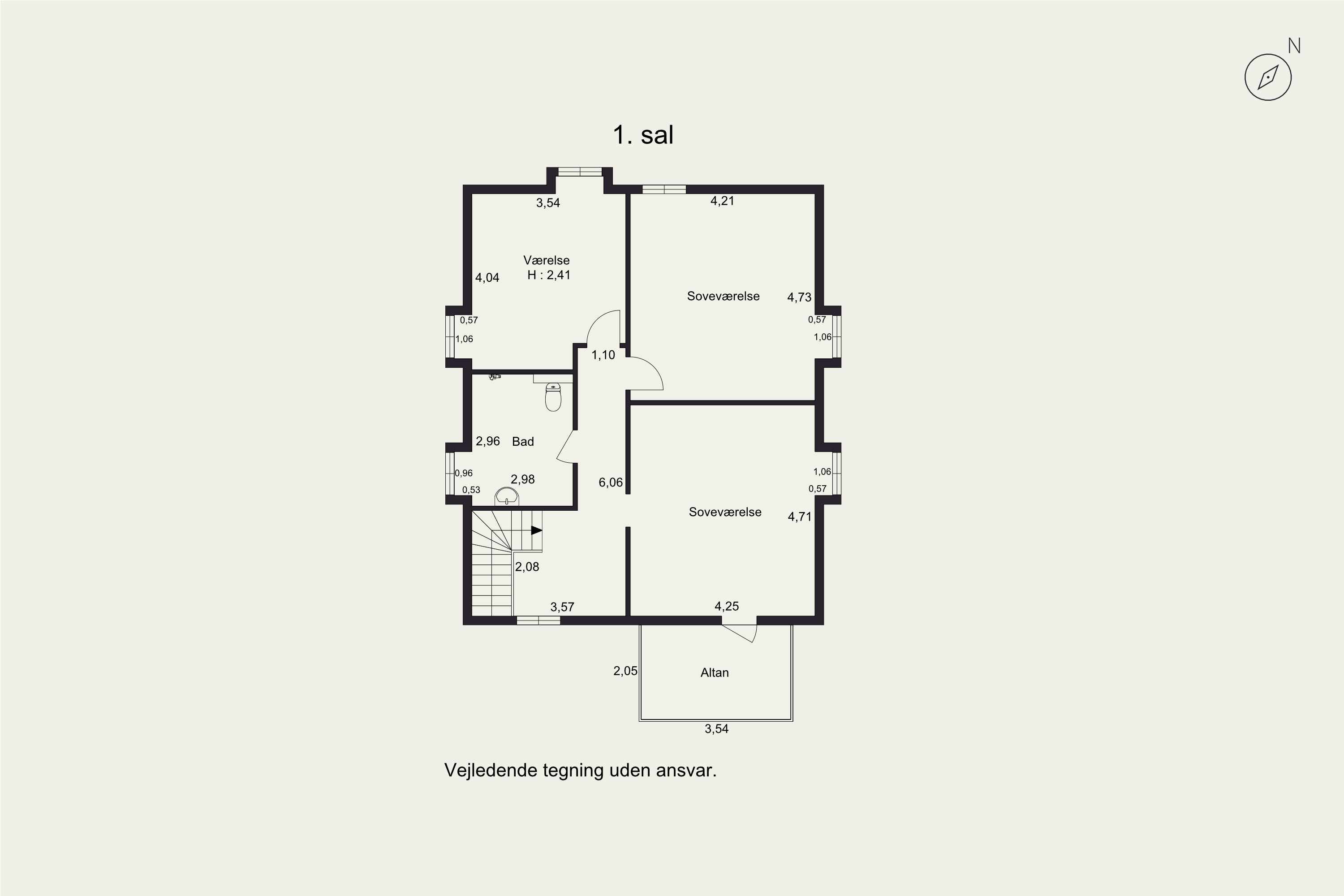 Plantegninger billede af Birkerød Kongevej 89, 3460 Birkerød